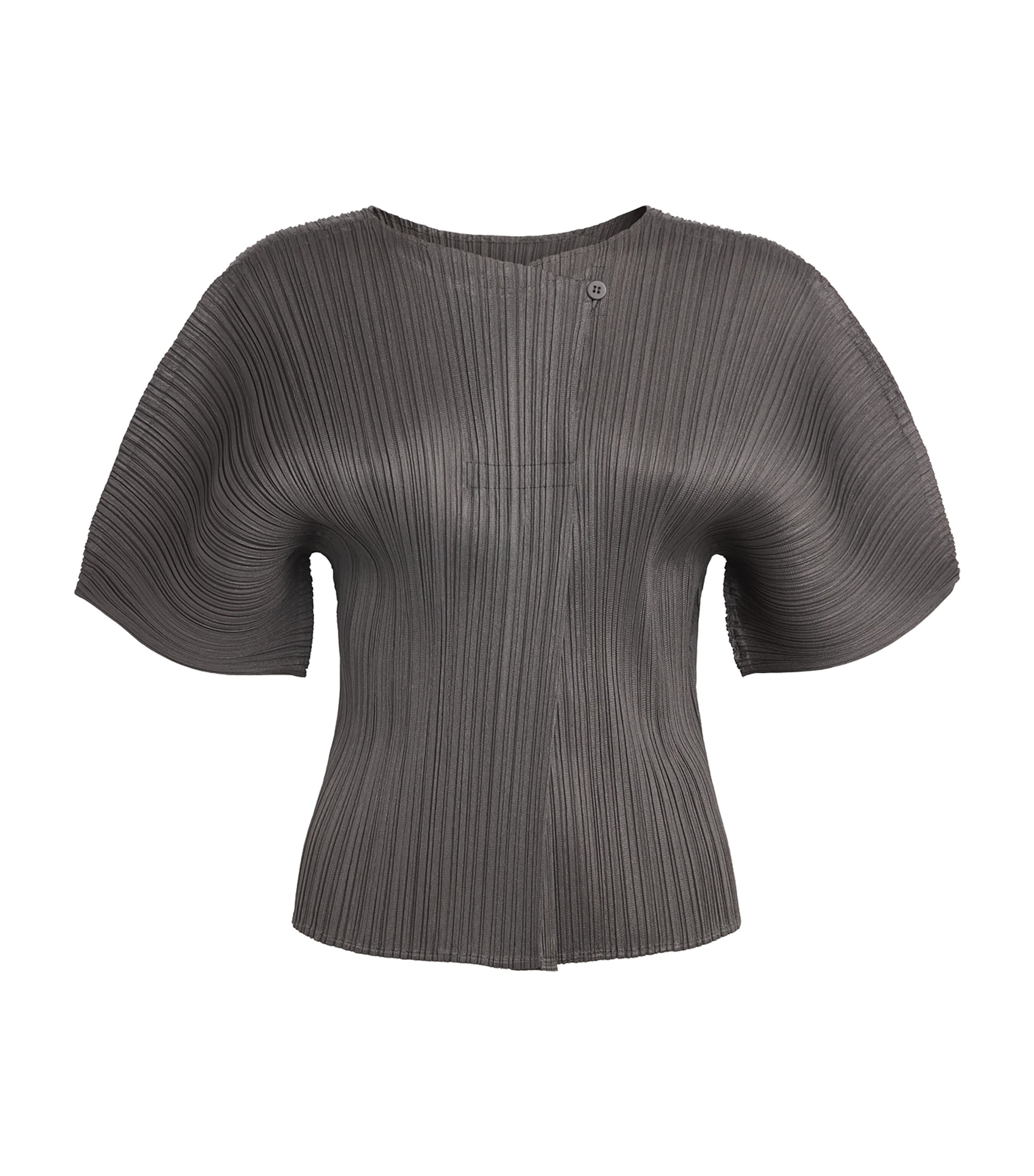 Pleats Please Issey Miyake Womens Monthly Colors June Blouse Charcoal