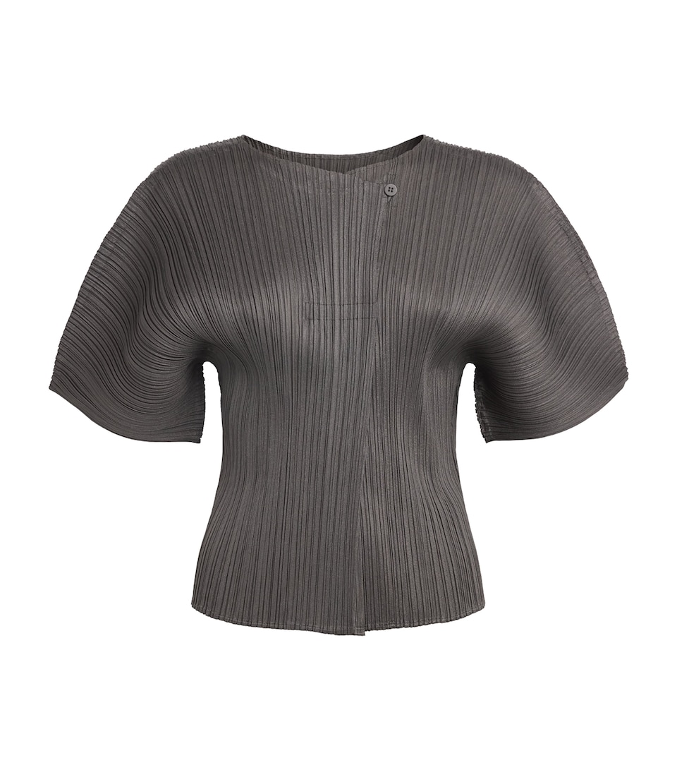 Pleats Please Issey Miyake Womens Monthly Colors June Blouse Charcoal