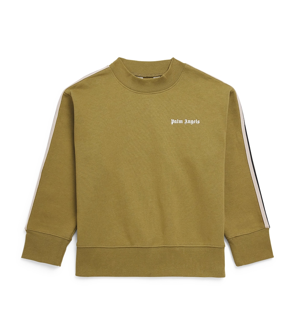 Palm Angels Kids Logo Sweatshirt (4-12+ Years) Olive Drab