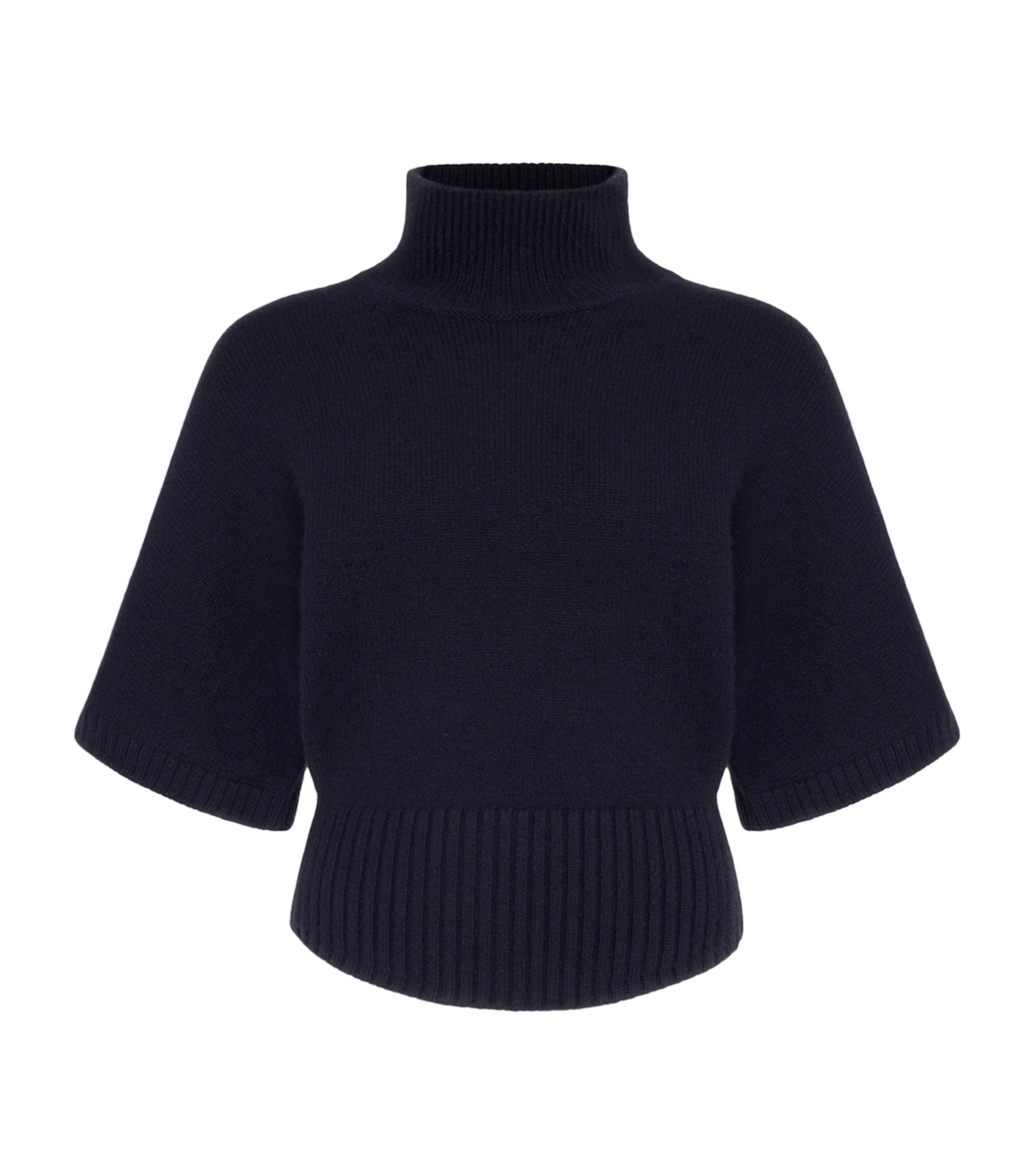 Alaïa Womens Cashmere-Blend High-Neck Sweater Black