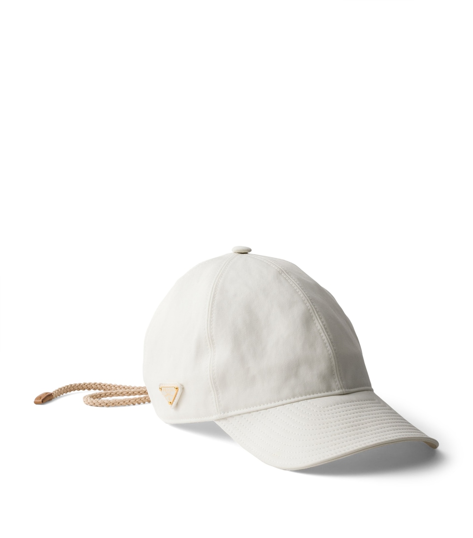 Prada Cotton Cord Cap White