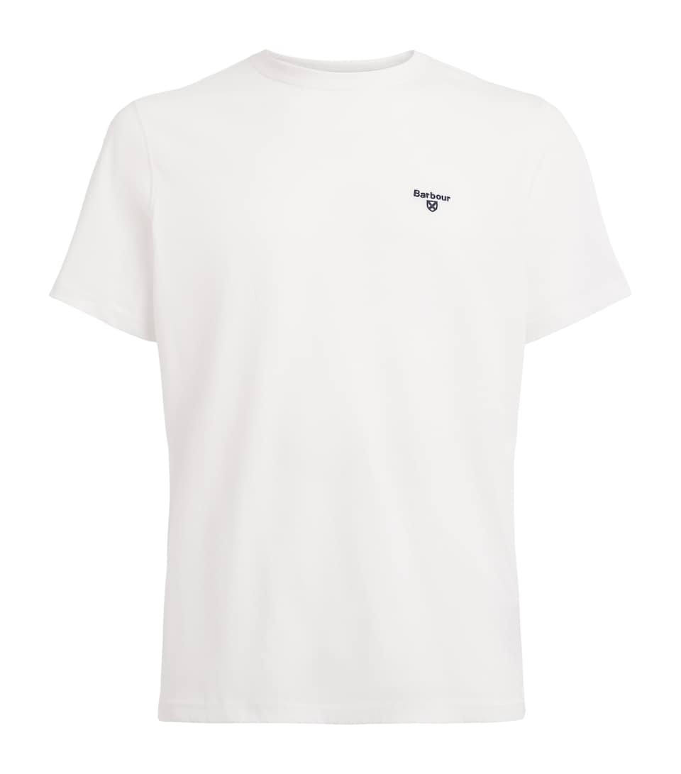 Barbour Mens Cotton Essential Sports T-Shirt White