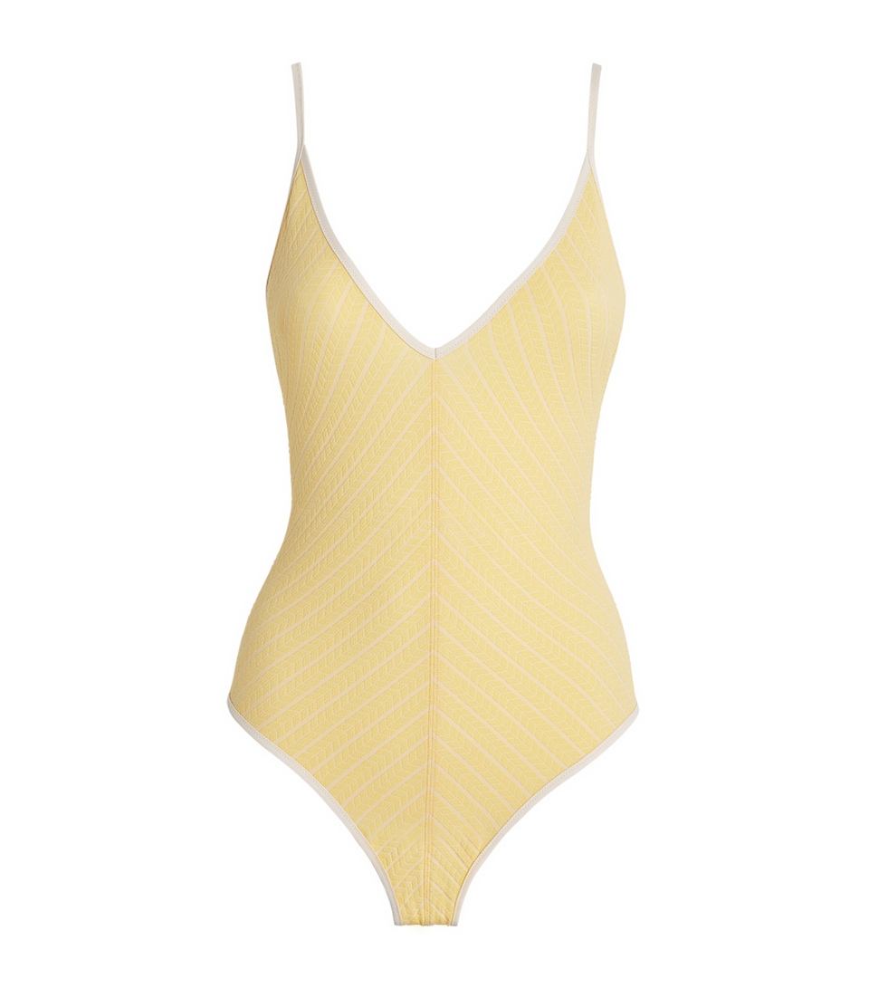 Eres Womens Jacquard Lounge Swimsuit Solaire Citron