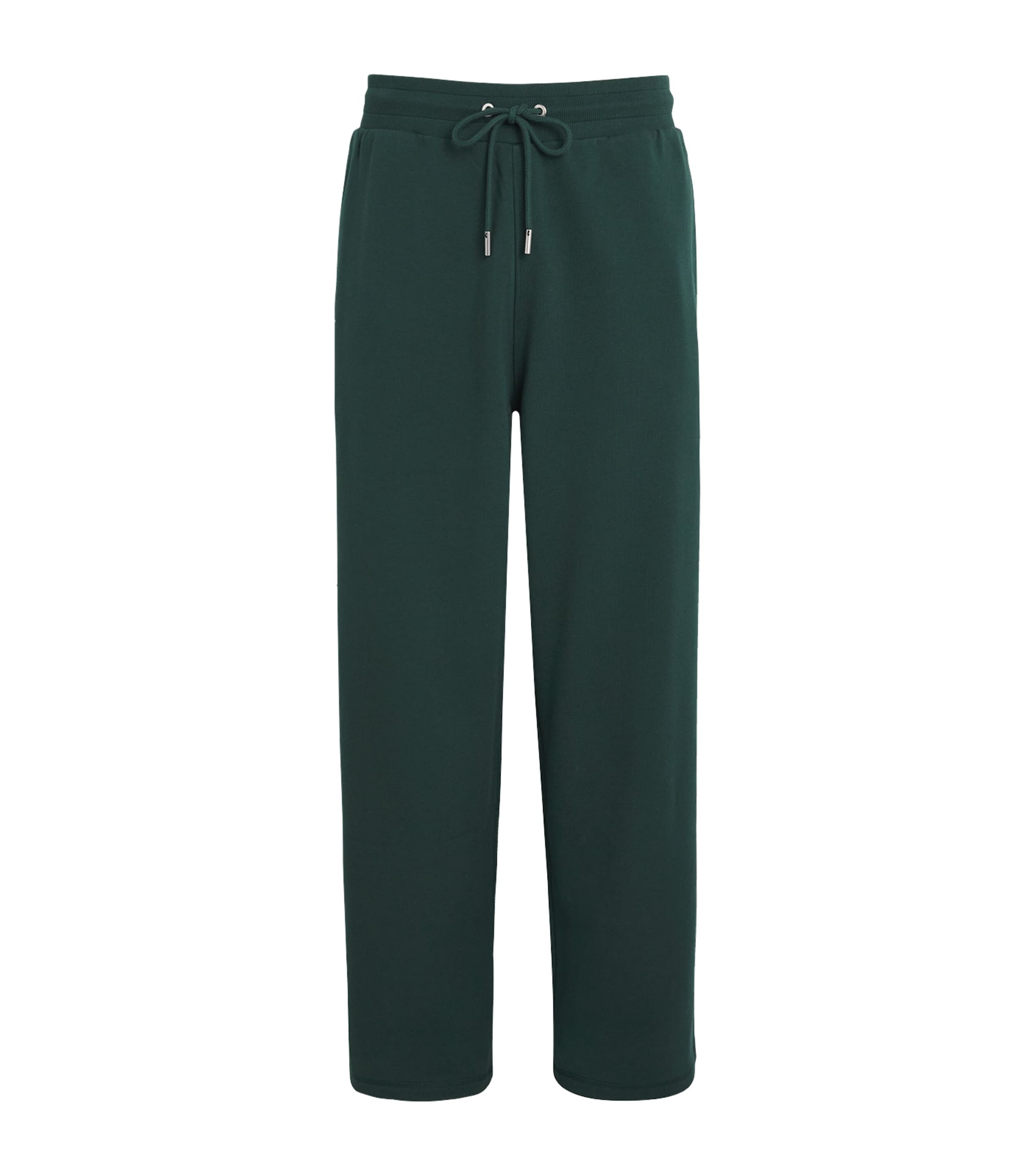 AMI Paris Mens Stretch-Cotton Ami de Coeur Sweatpants Vert Btlle/noir