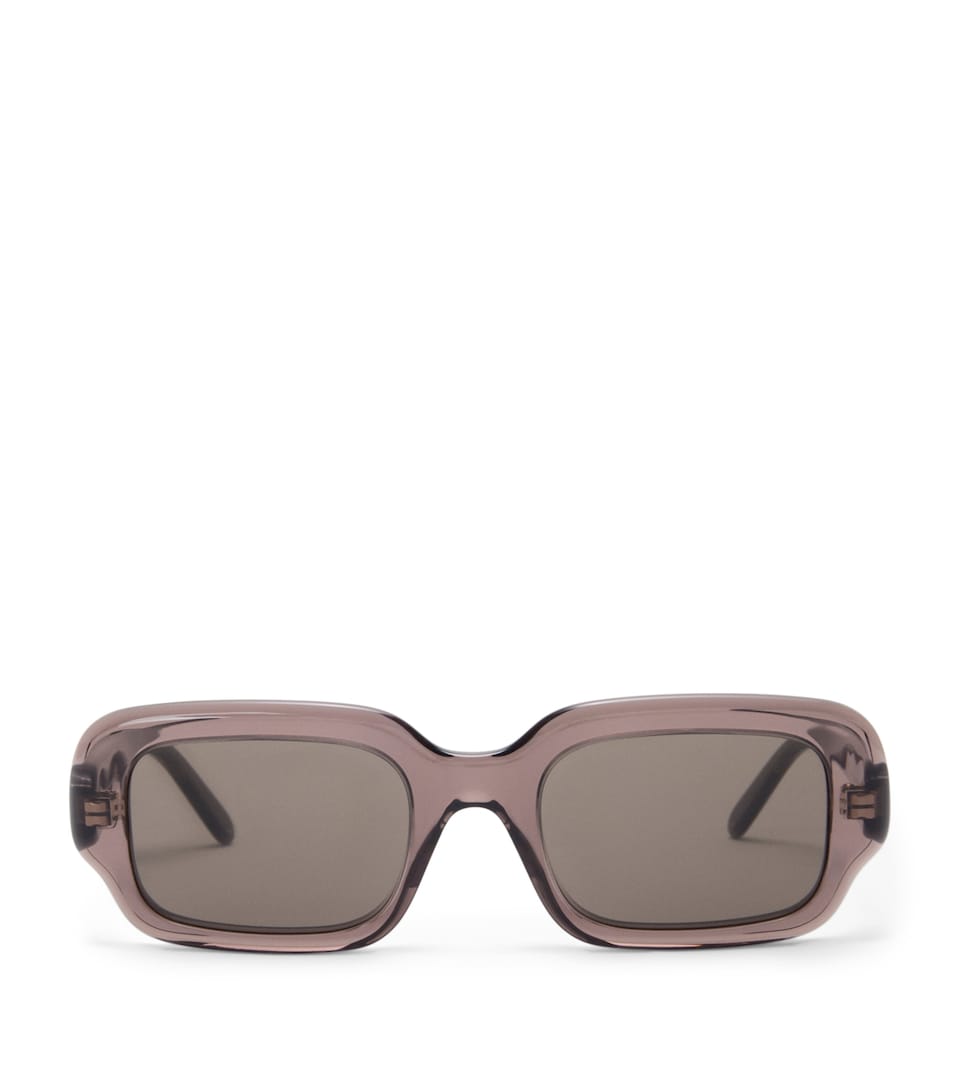 Acetate Rectangular Slim Sunglasses