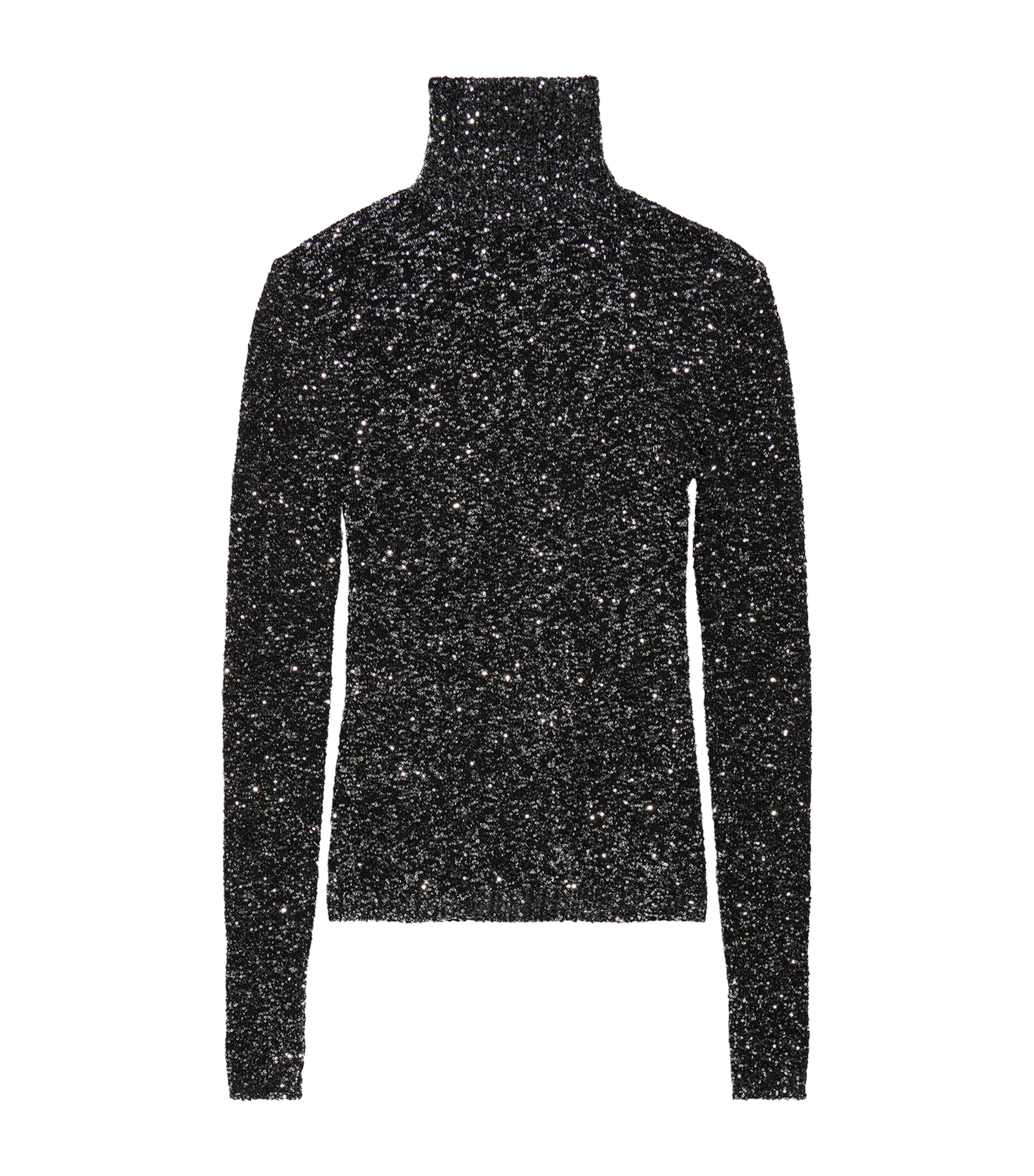 Sequin Rollneck Top