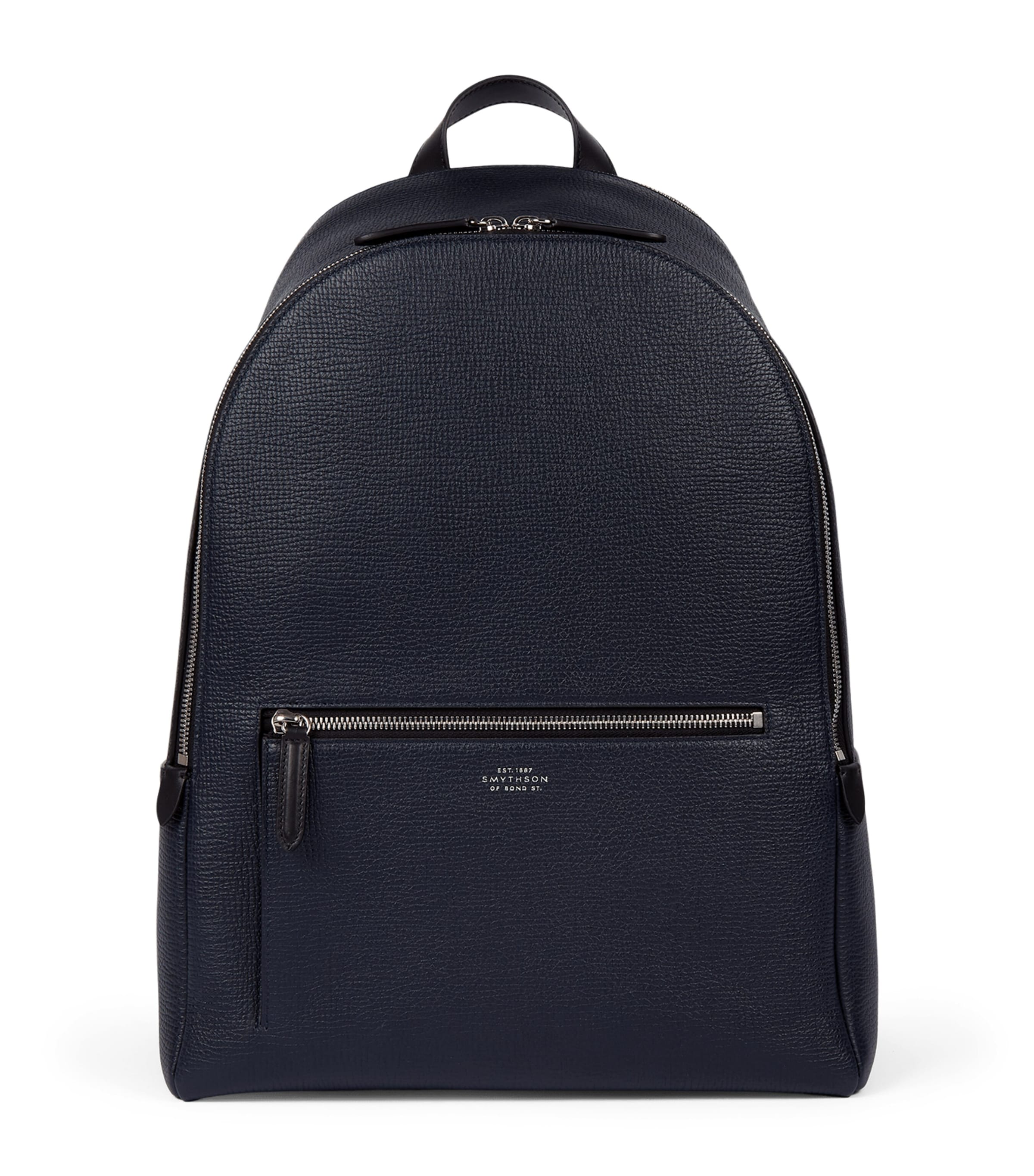 Smythson Leather Ludlow Backpack Navy