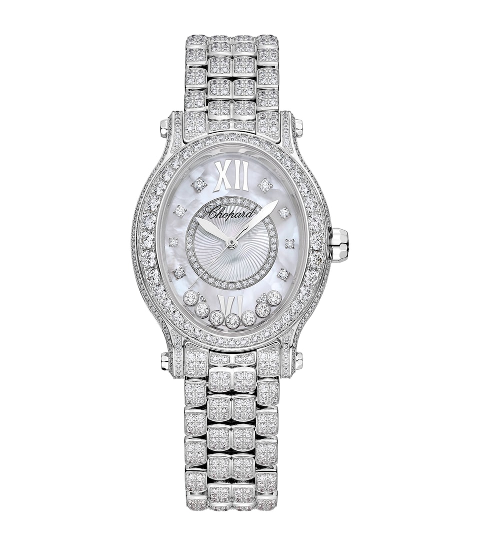 Chopard White Gold and Diamond Happy Sport Automatic Watch 31mm White Gold