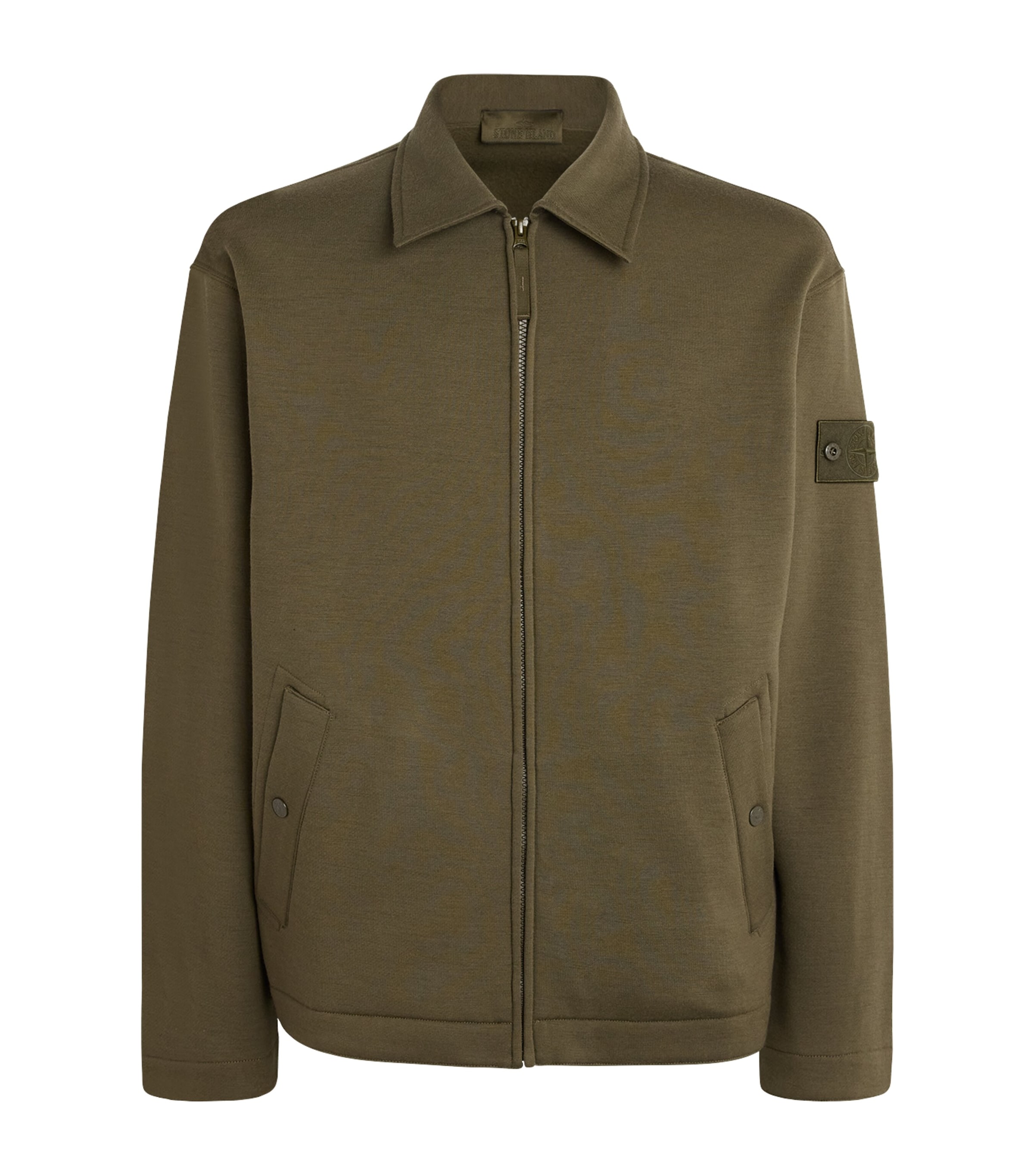 Stone Island Mens GHOST PIECE Wool-Cotton Zip-Up Cardigan