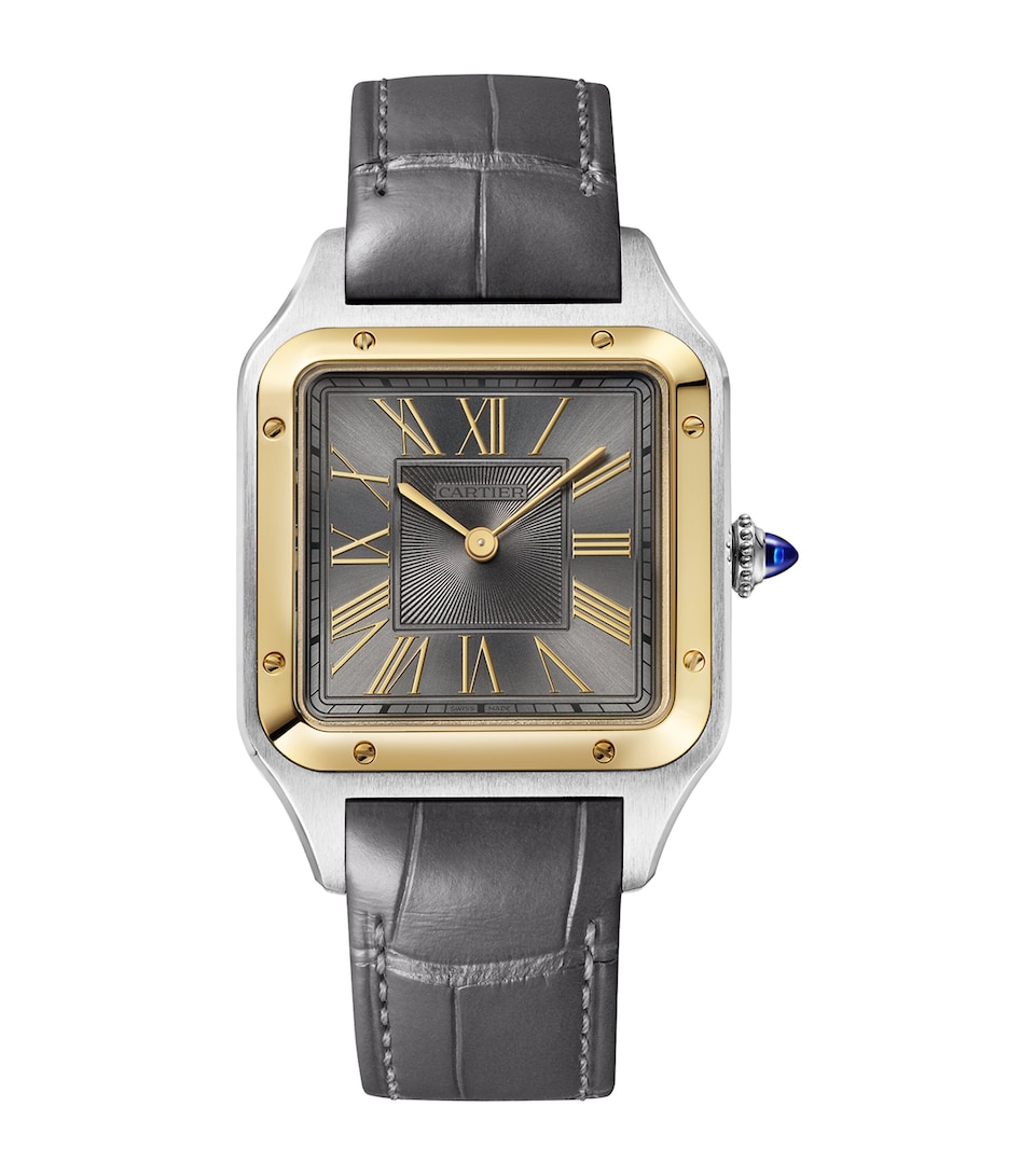 Yellow Gold and Steel Santos-Dumont Watch 31.5mm