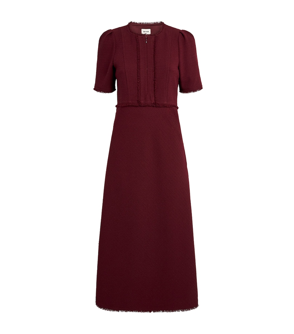 ME+EM Womens Textured Midi Dress Merlot