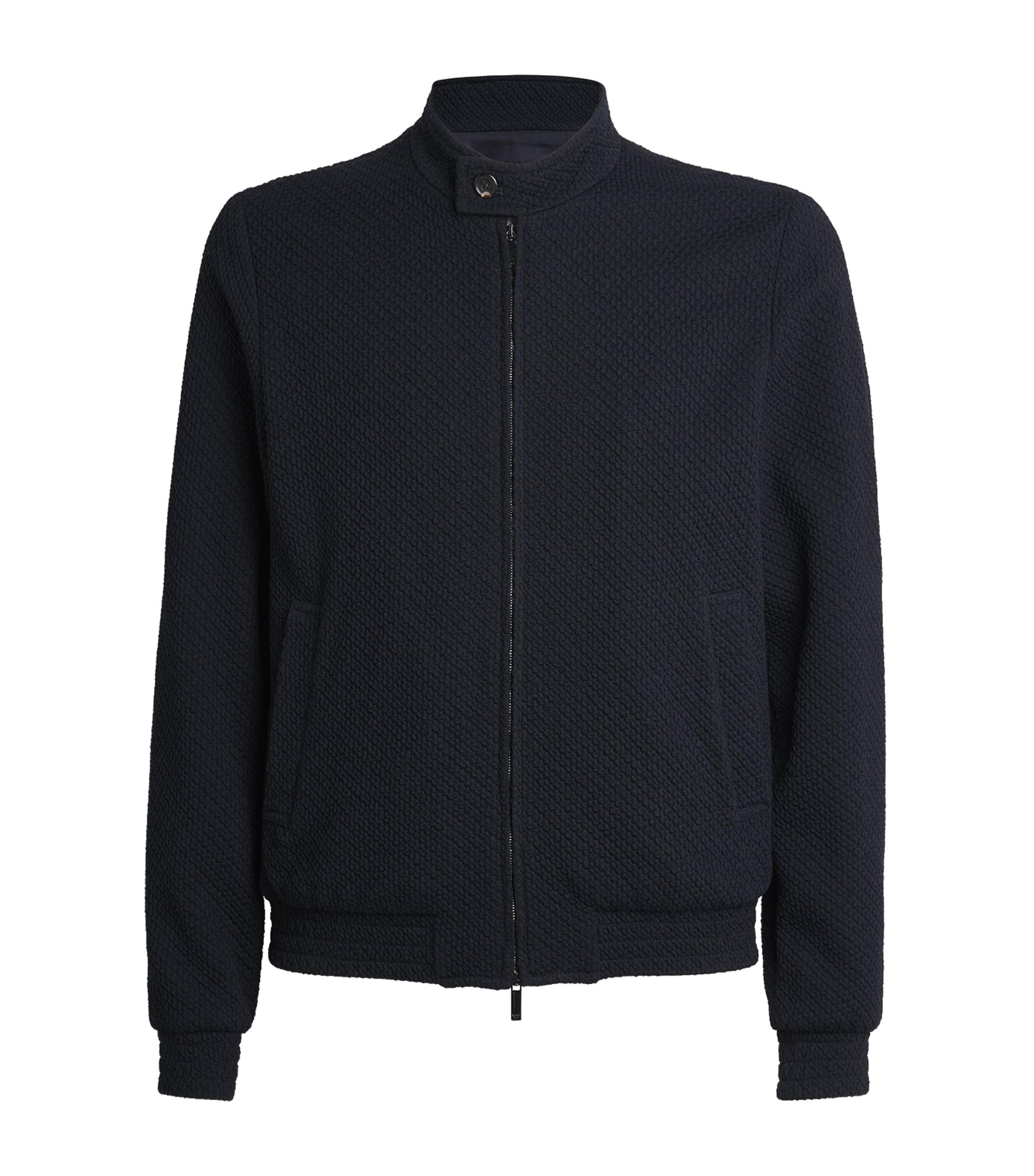 ジャケット・アウター EMPORIO ARMANI MELTON WOOL ZIP JACKET EMPORIO ARMANI MELTON WOOL ZIP JACKET