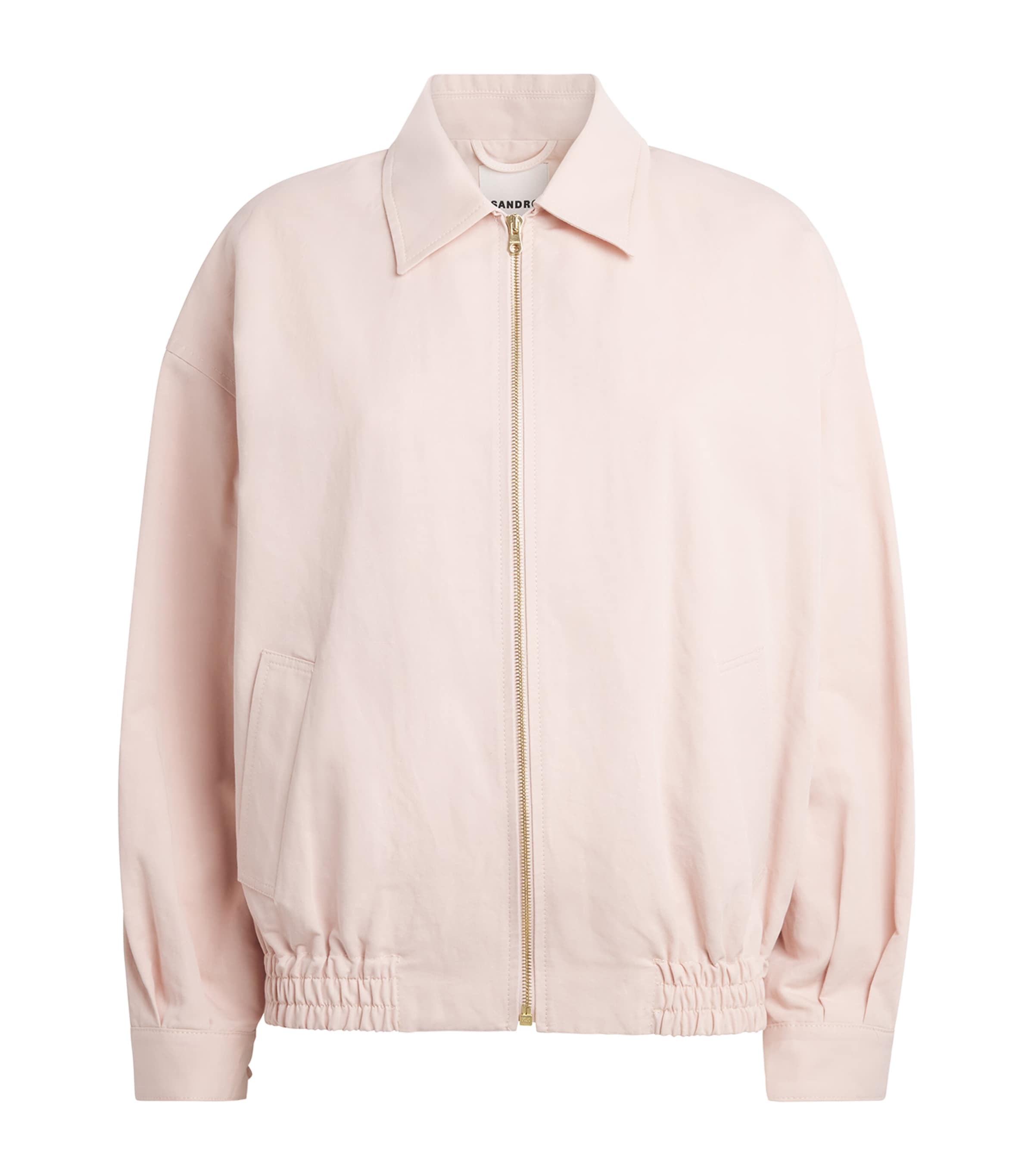 Sandro Paris Womens Satin Wide-Leg Trousers Pink