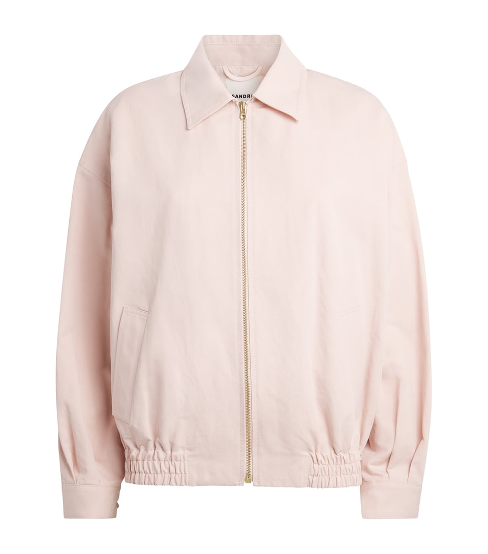 Sandro Paris Womens Satin Wide-Leg Trousers Pink