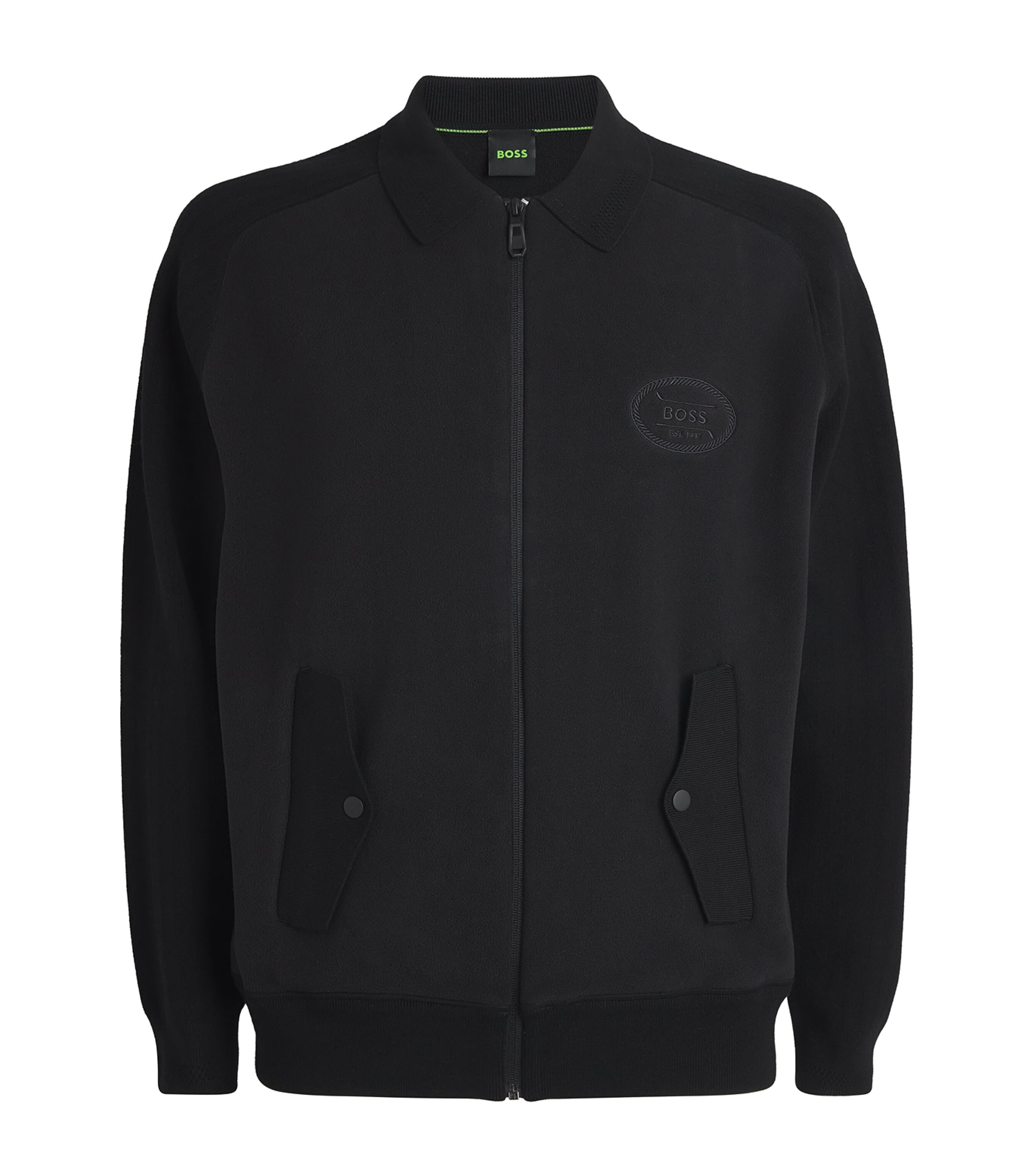 Fleece Logo Polo Jacket