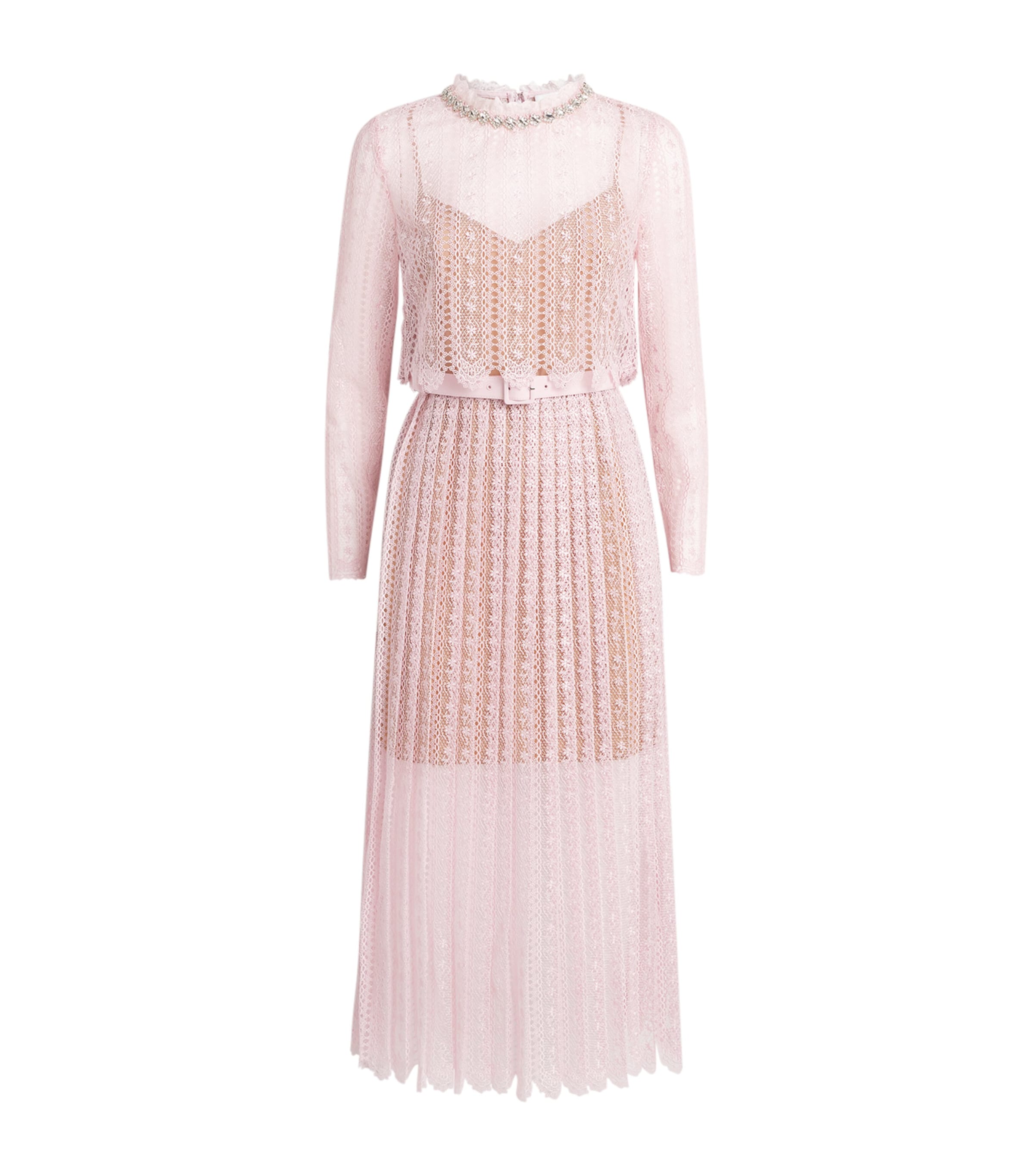 Organza Lace Midi Dress