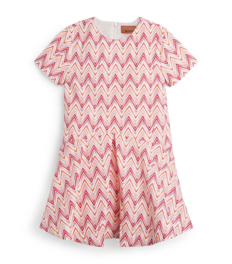 Cotton Zigzag Dress (4-14 Years)