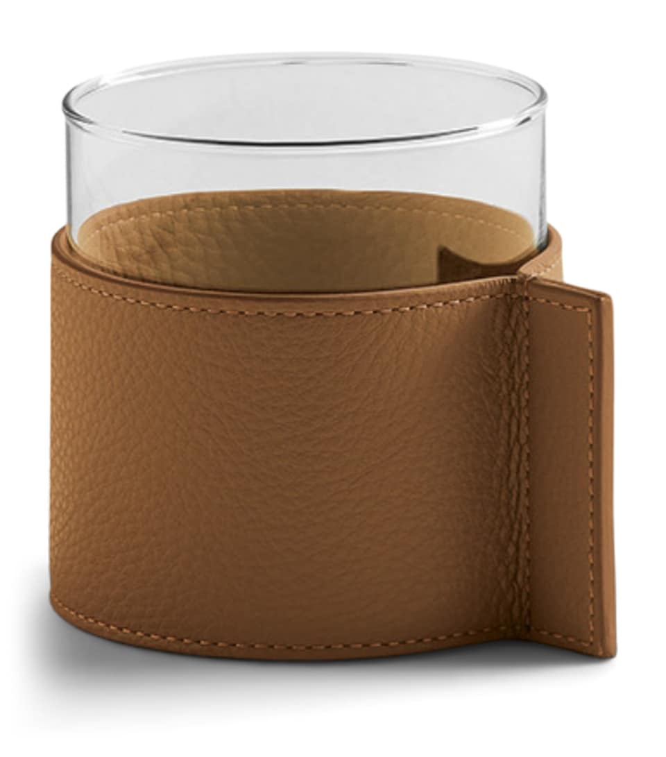 Poltrona Frau Leather Pot Vase (14.5cm) Ple Sc/il Calicot