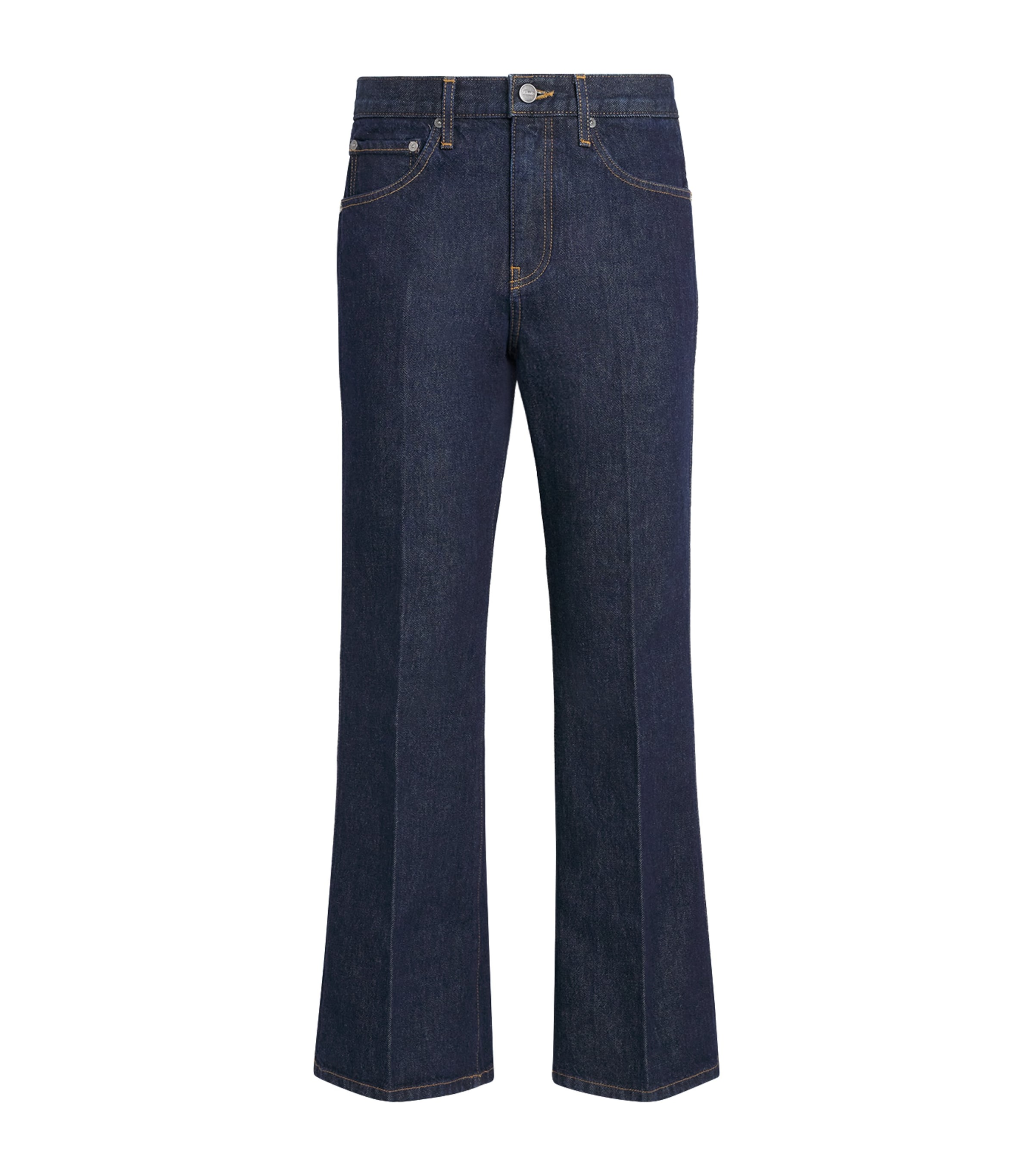 Khaite Womens Clara Cropped Flared Jeans Benson