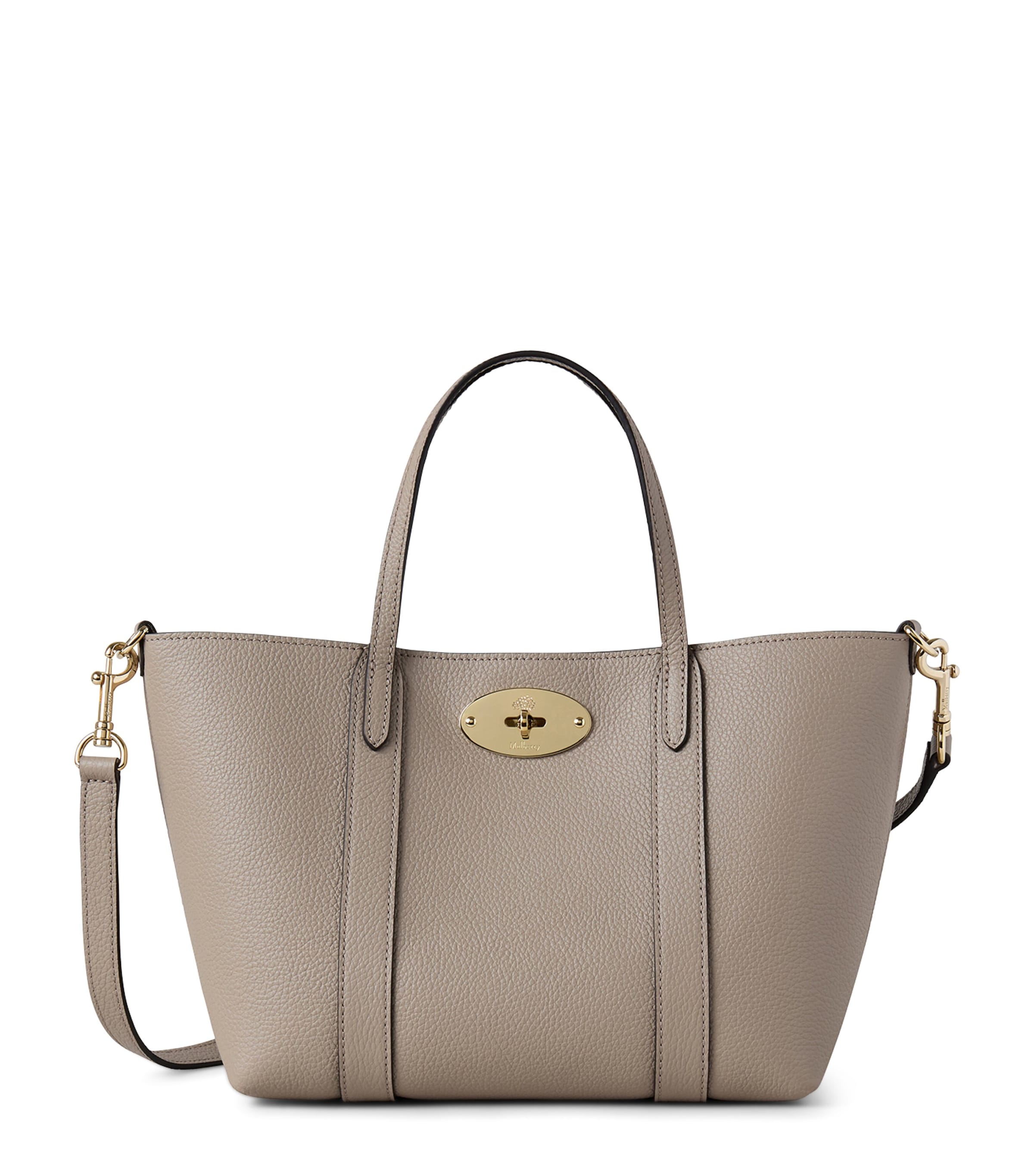 Mulberry Mini Leather Bayswater Tote Bag Cashmere Taupe