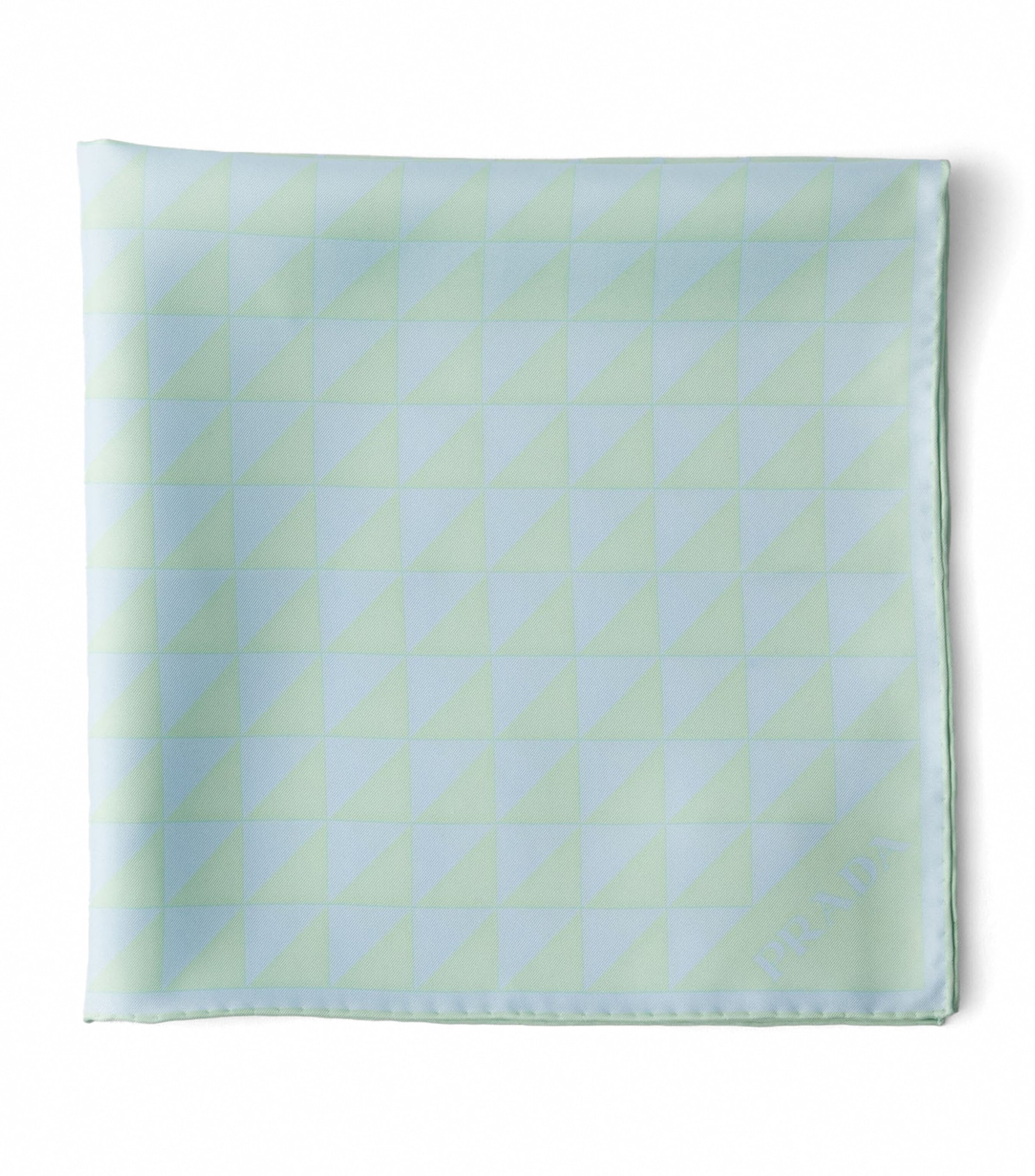 Prada Silk Triangle Scarf Green
