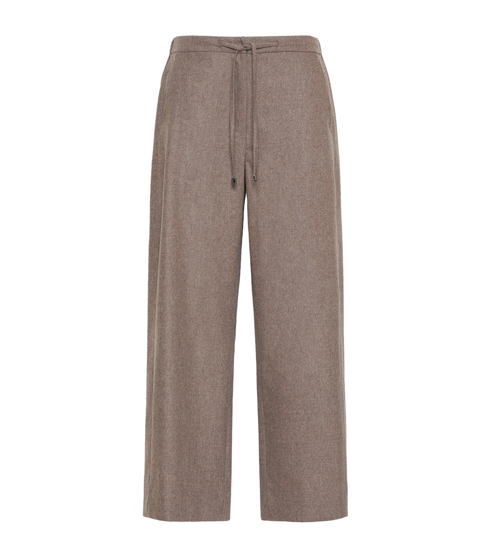 Max Mara Womens Stretch-Wool Drawstring Trousers Turtledove