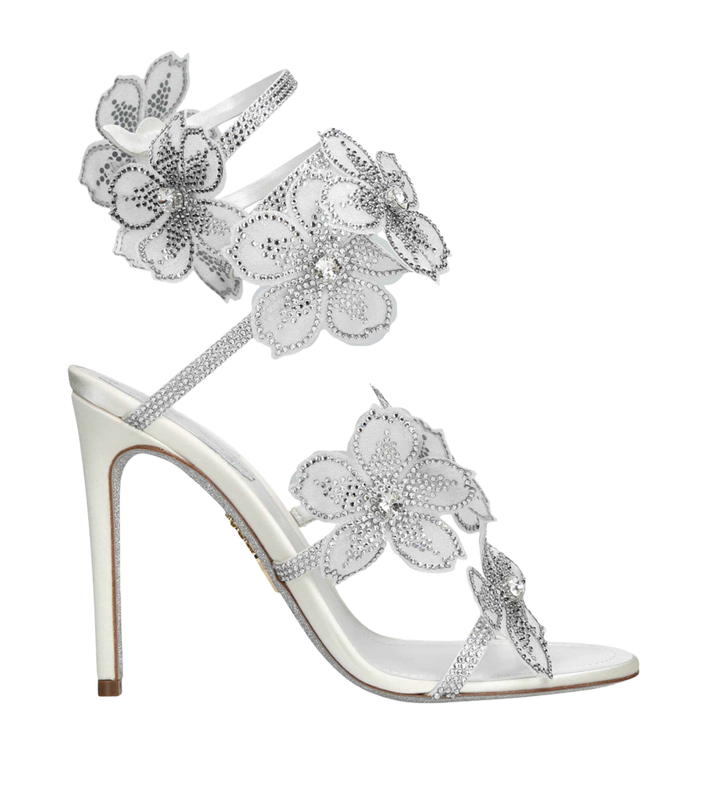 Satin Floral Cleo Sandals 105