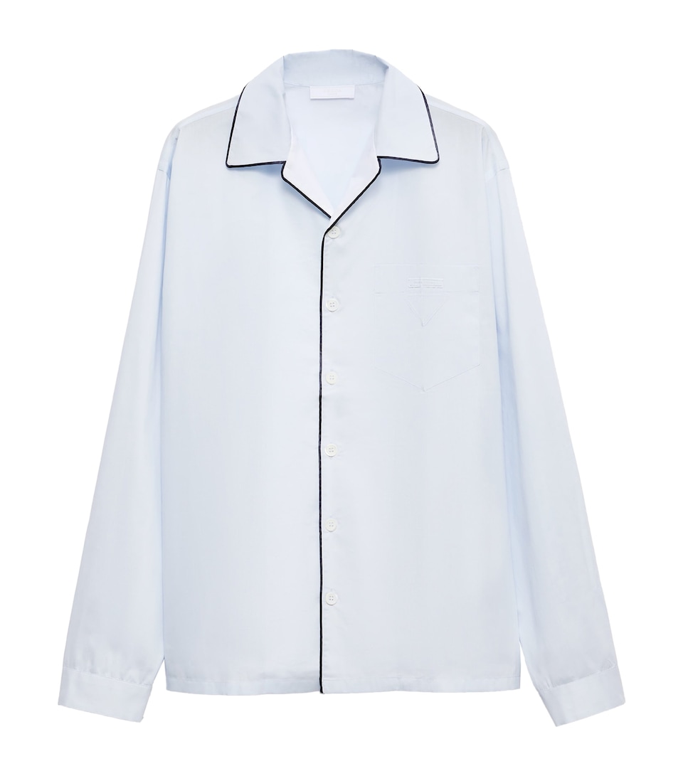 Cotton Contrast-Piping Shirt