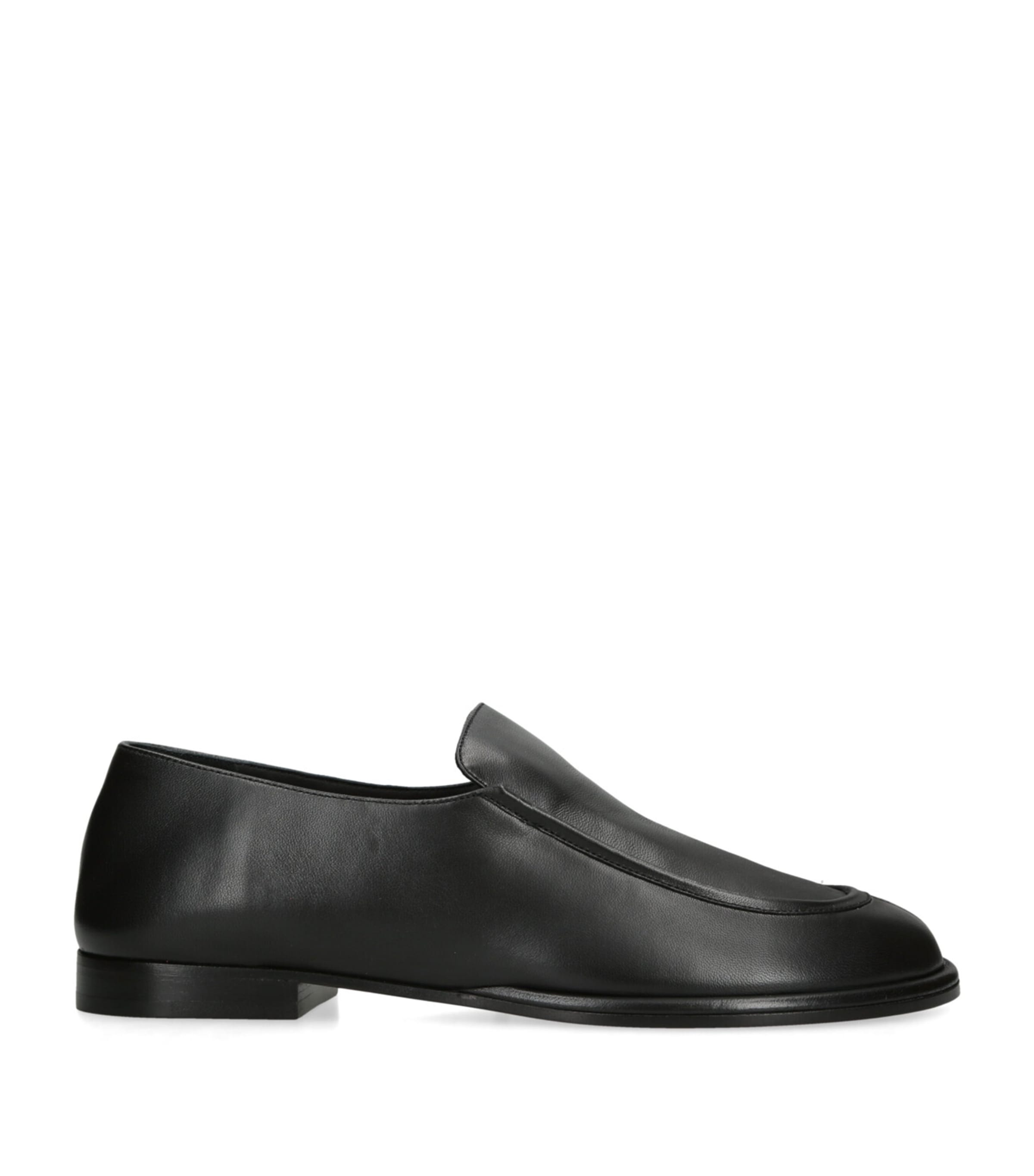 The Row Nic Leather Loafers | Harrods US