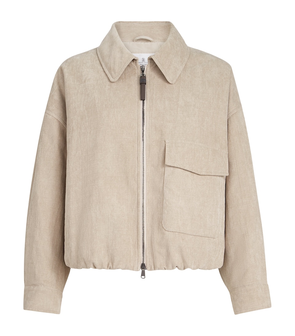 Stretch-Cotton Corduroy Padded Jacket