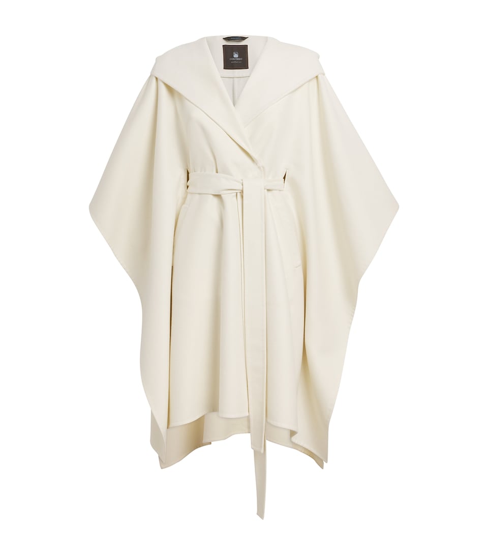 Kid Wool Belted Cape