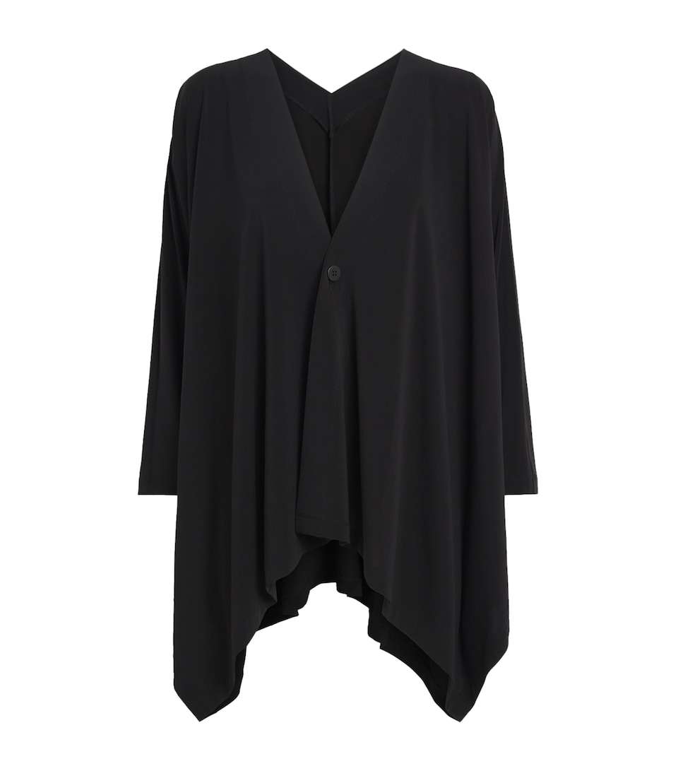 Issey Miyake Womens Drape Jersey Cardigan Black