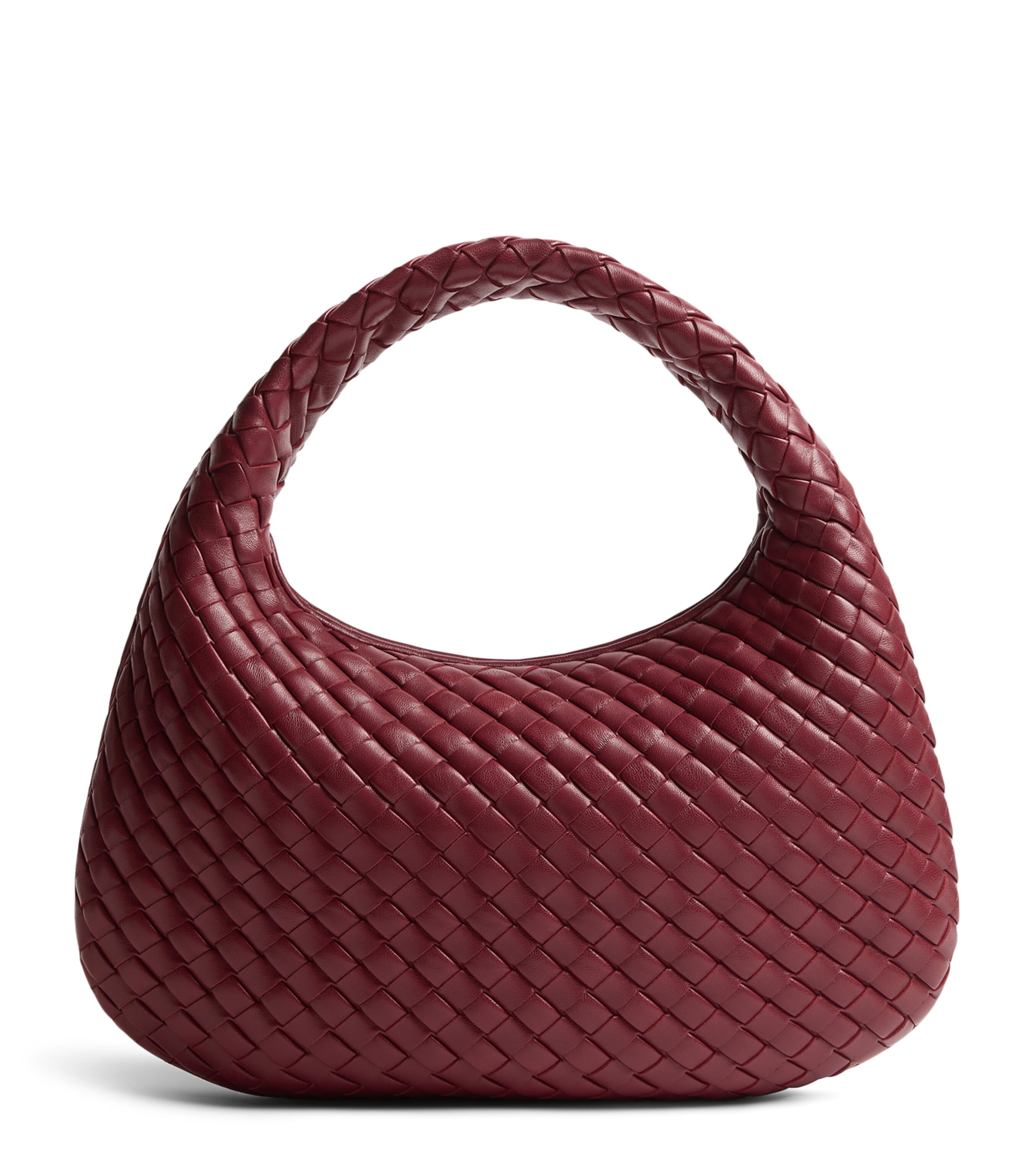 Small Leather Intrecciato Veneta Shoulder Bag