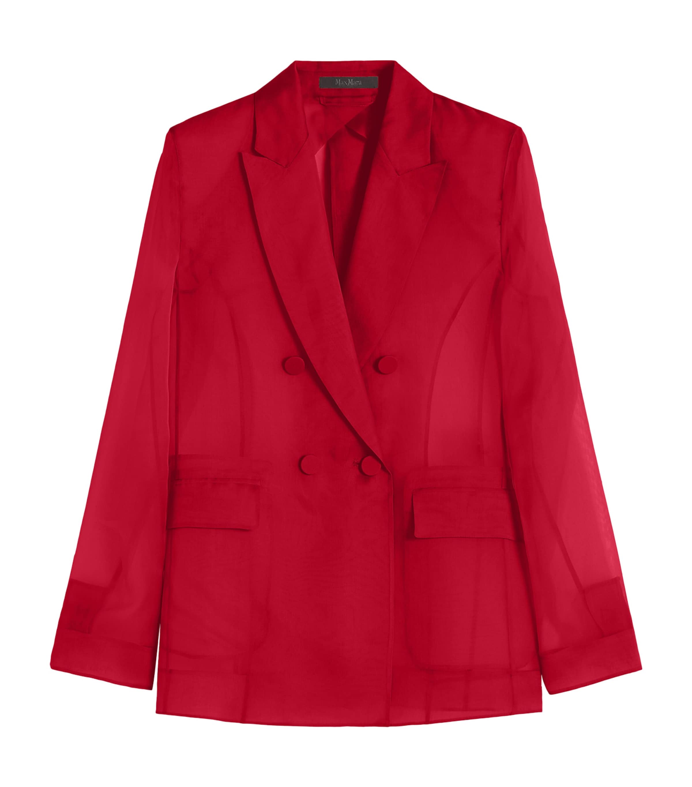 Max Mara Womens Silk Organza Blazer Geranium