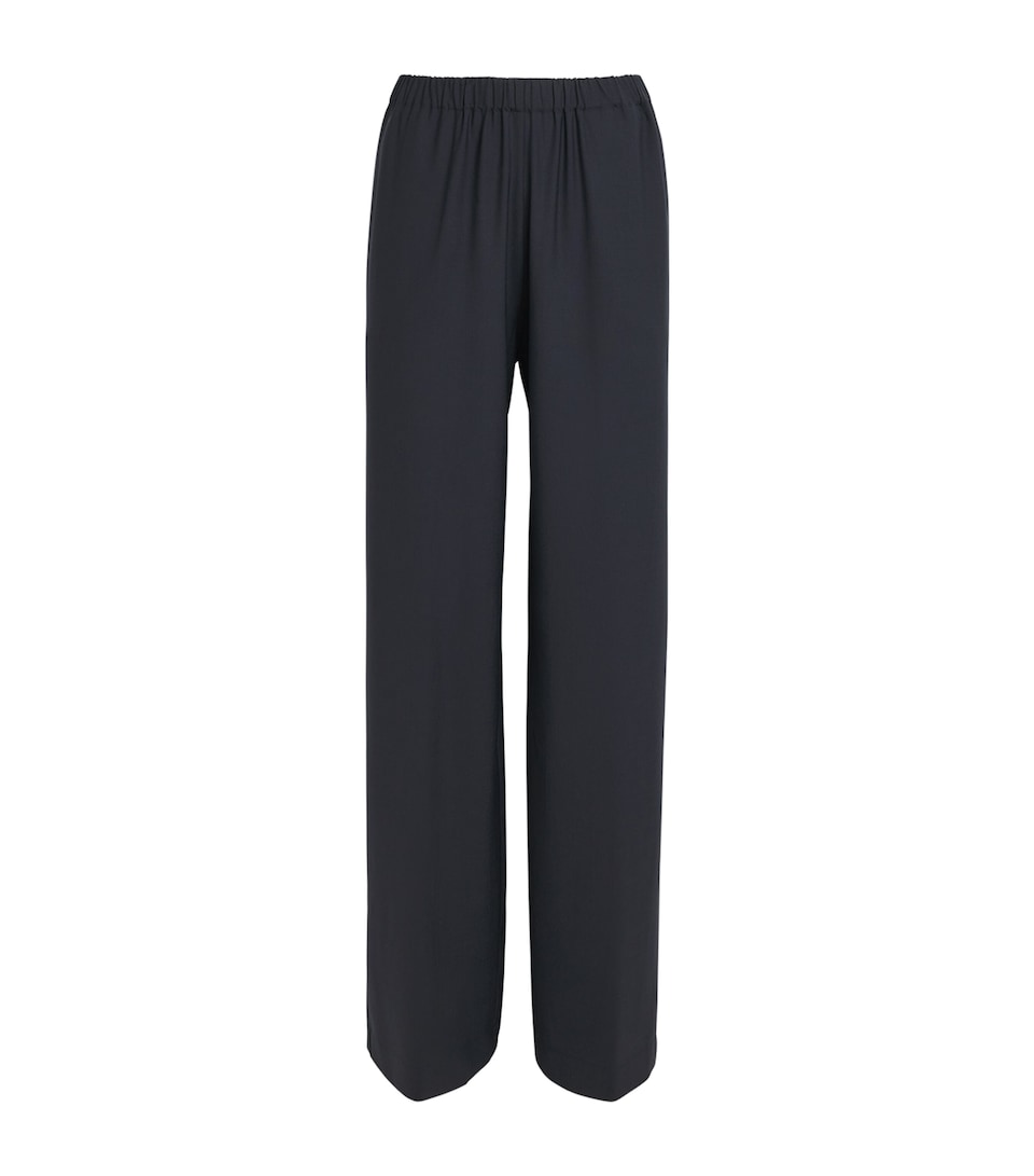 Fabiana Filippi Womens Merino-Blend Beaded Trousers Blu Notte