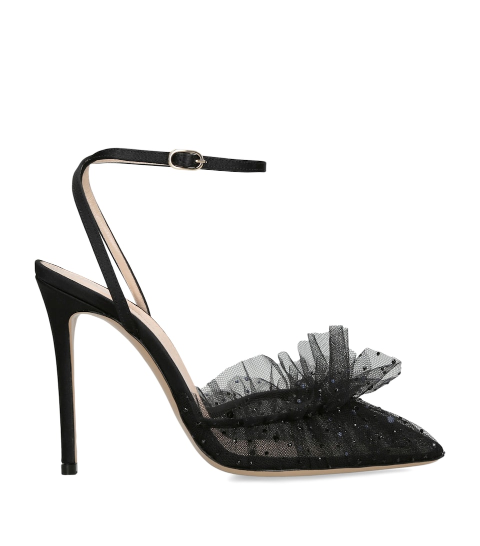 Andrea Wazen Embellished Franca Sparkle Pumps 105 Black