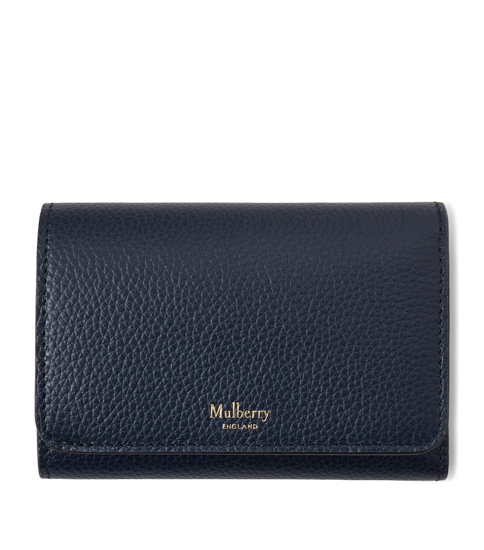Mulberry Small Leather Continental Trifold Wallet Night Sky