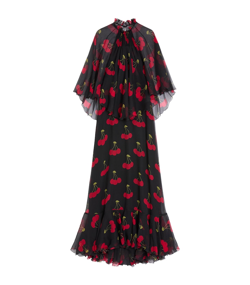 Silk Cherryfic Maxi Dress