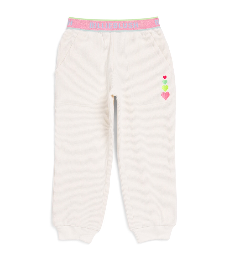 Billieblush Ribbed Embroidered Sweatpants (2-12 Years) Ivory