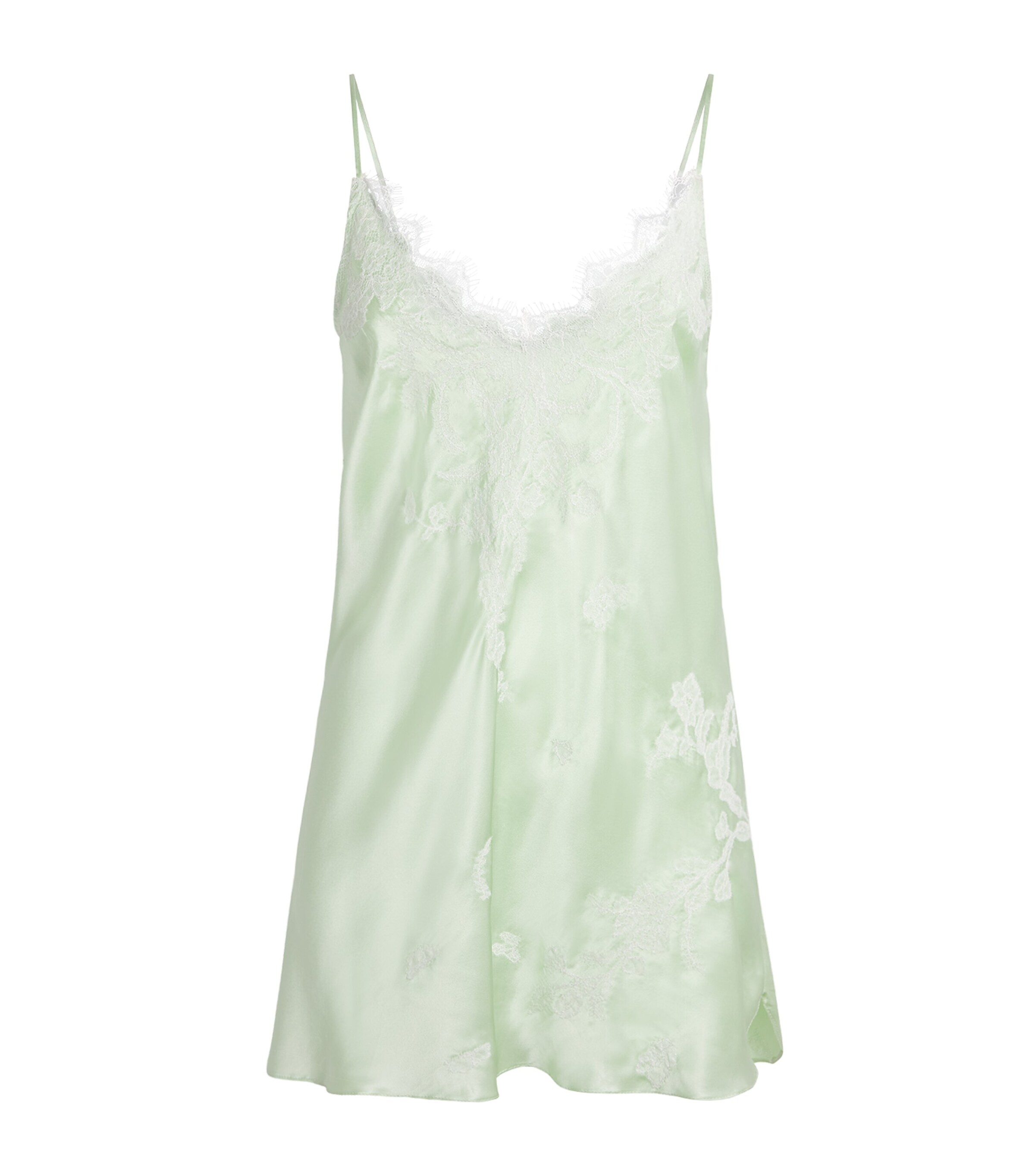 Silk Satin Lace-Trim Slip