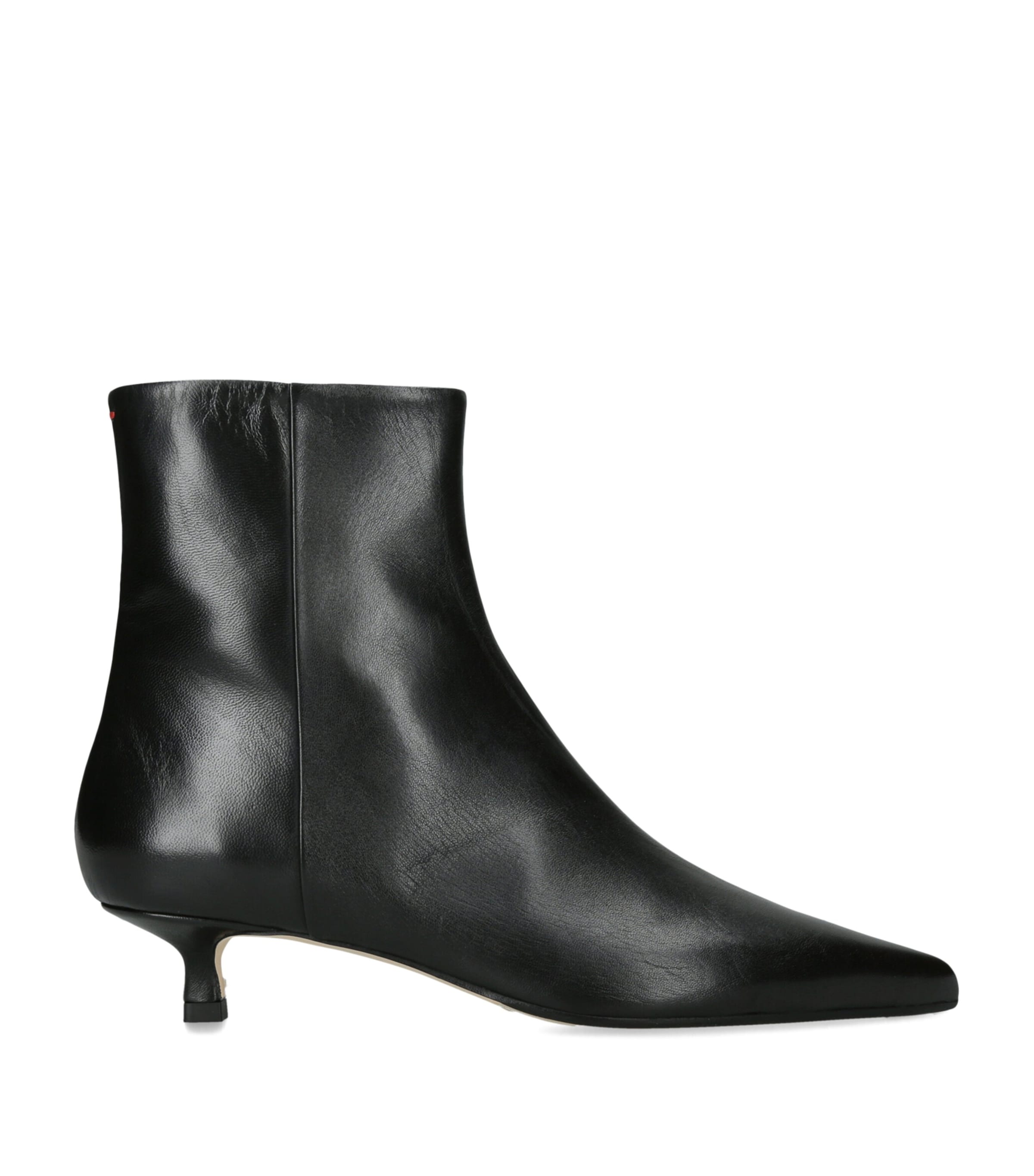 aeyde Leather Sofie Heeled Boots 35 Black
