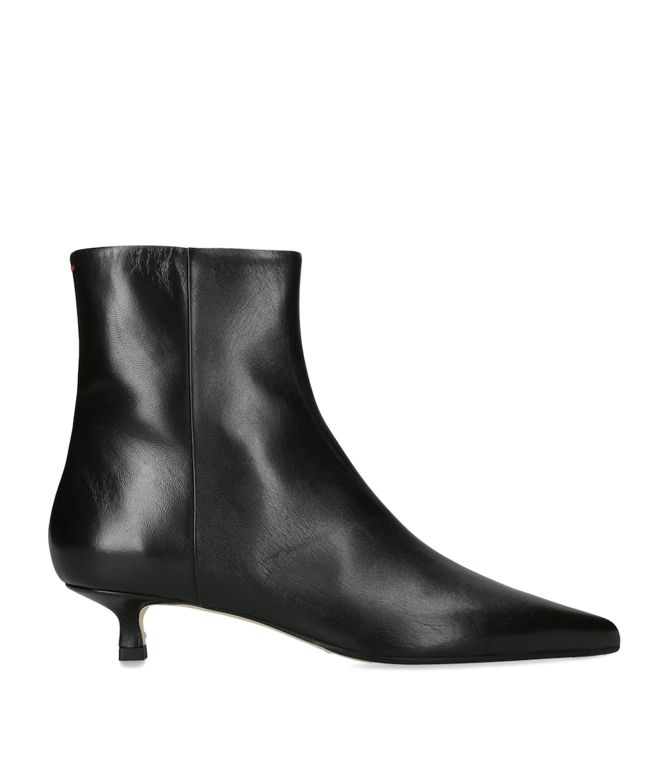 aeyde Leather Sofie Heeled Boots 35 Black
