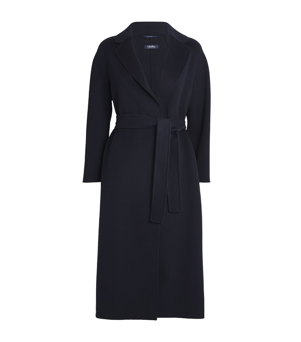 Virgin Wool Midi Wrap Coat