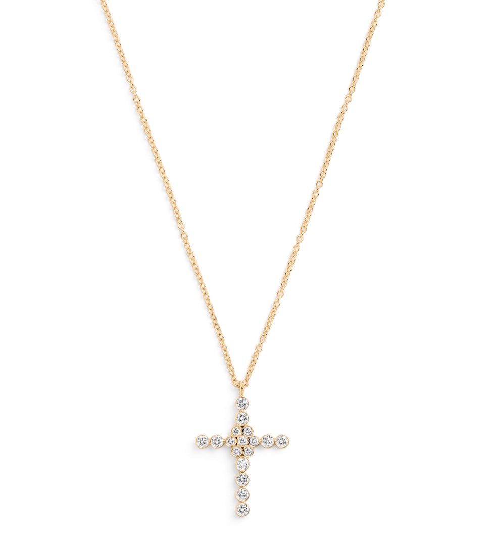 Sophie Bille Brahe Yellow Gold and Diamond Fleur de Belle Necklace Yellow Gold