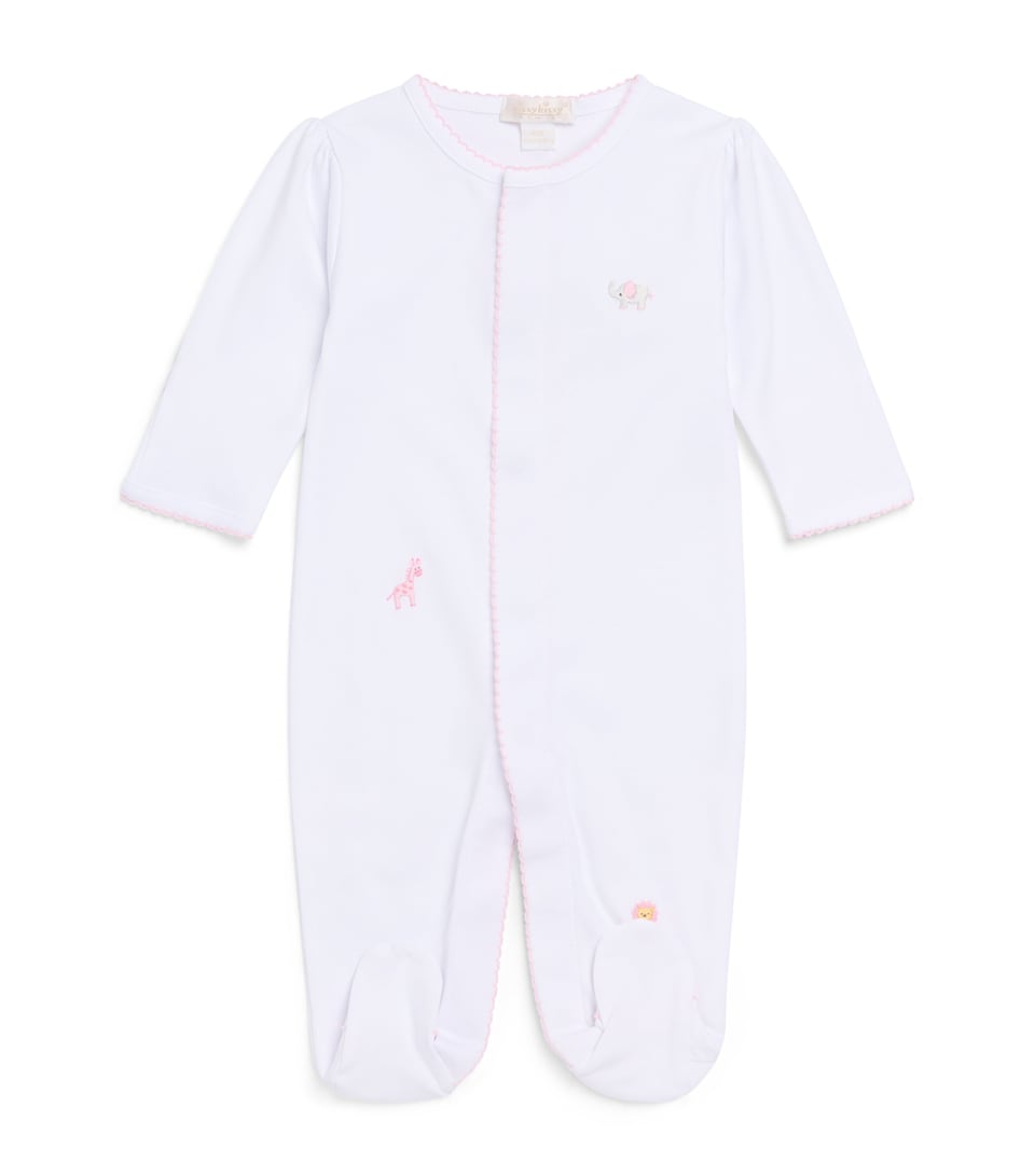 Kissy Kissy Cotton Embroidered-Elephant All In One Pink