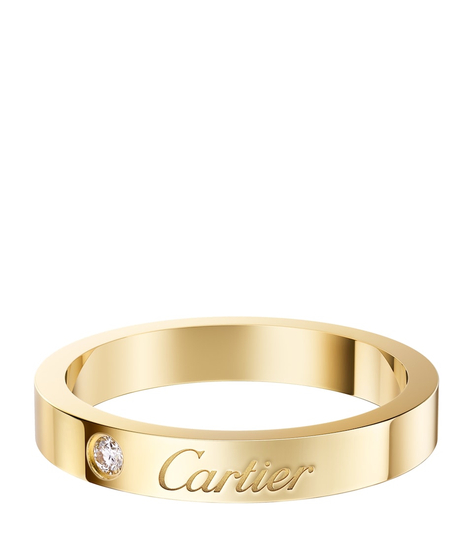 Yellow Gold and Diamond C de Cartier Wedding Ring