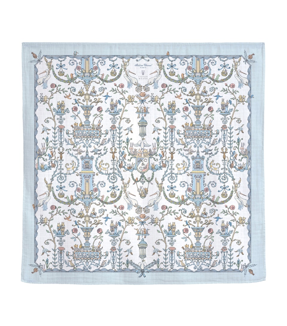 x Caitlin Wilson Toile De Jouy Blanket (100cm x 100cm)