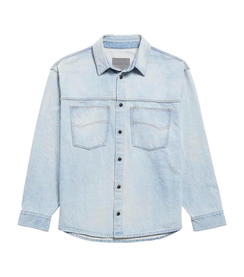 Balenciaga Mens Oversized Denim Shirt