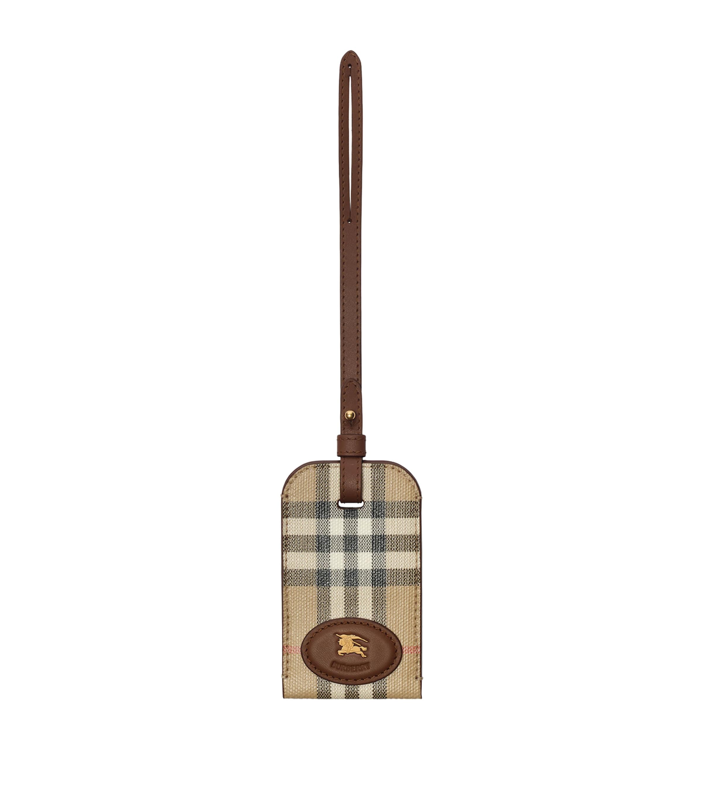 Burberry Cotton Check Luggage Tag Vintage Check