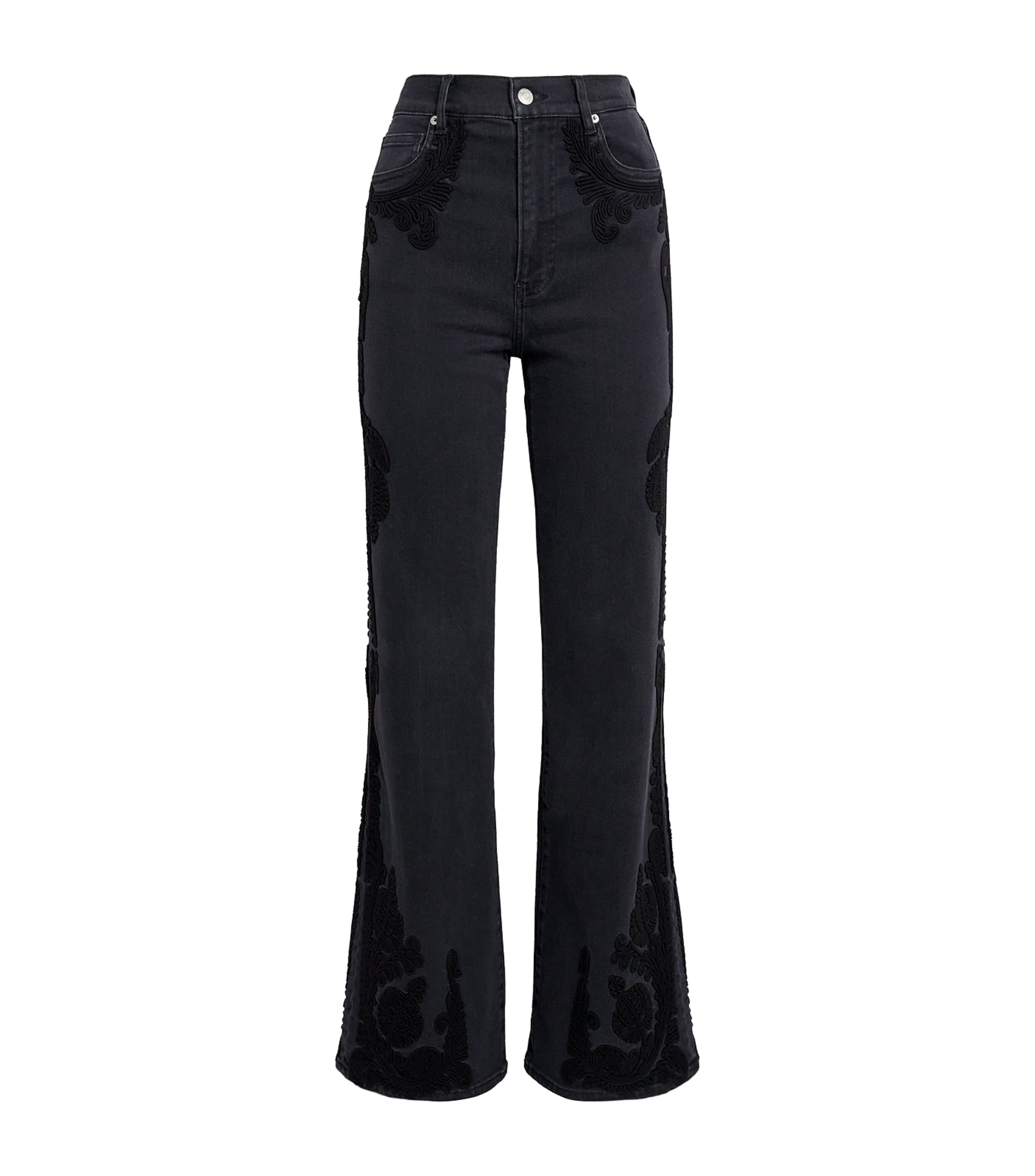 パンツ jonnlynx emboidery pants size34 black embroidery pants – jonnlynx offical store